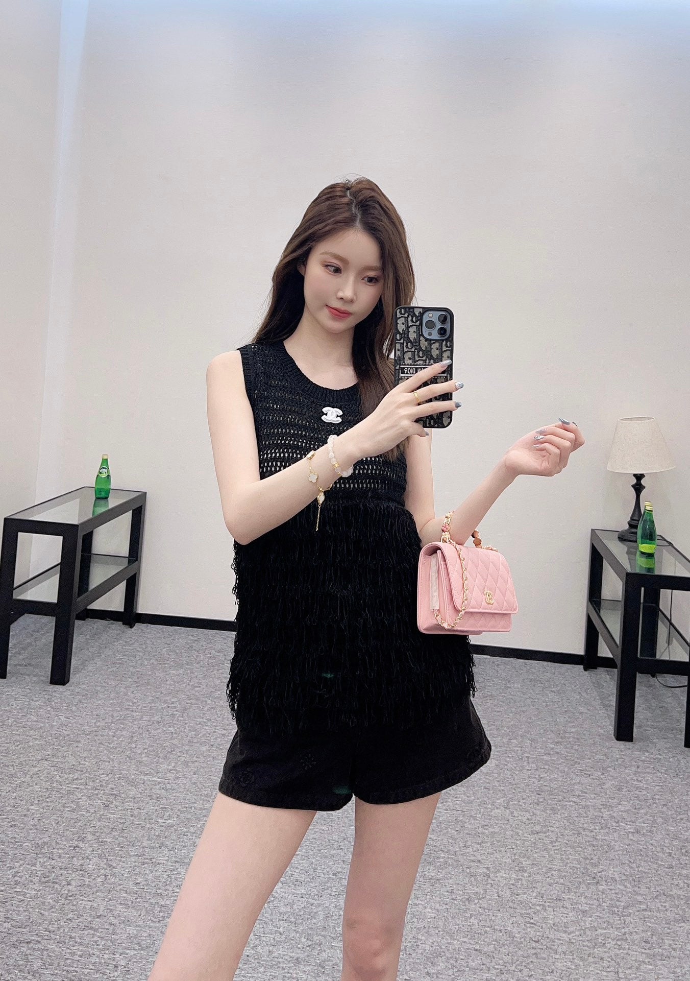 C*♥2025 new product Tassel knitted vest