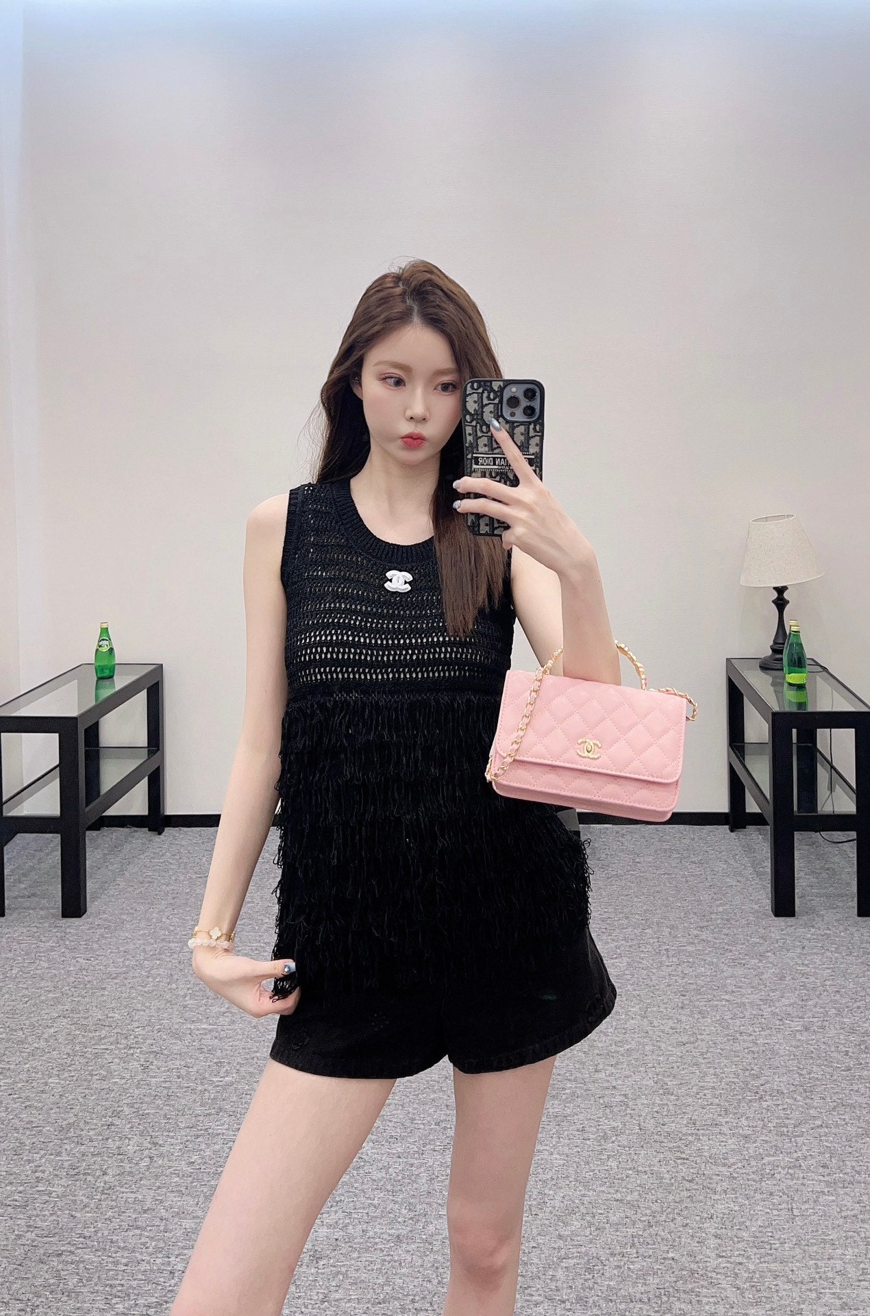 C*♥2025 new product Tassel knitted vest