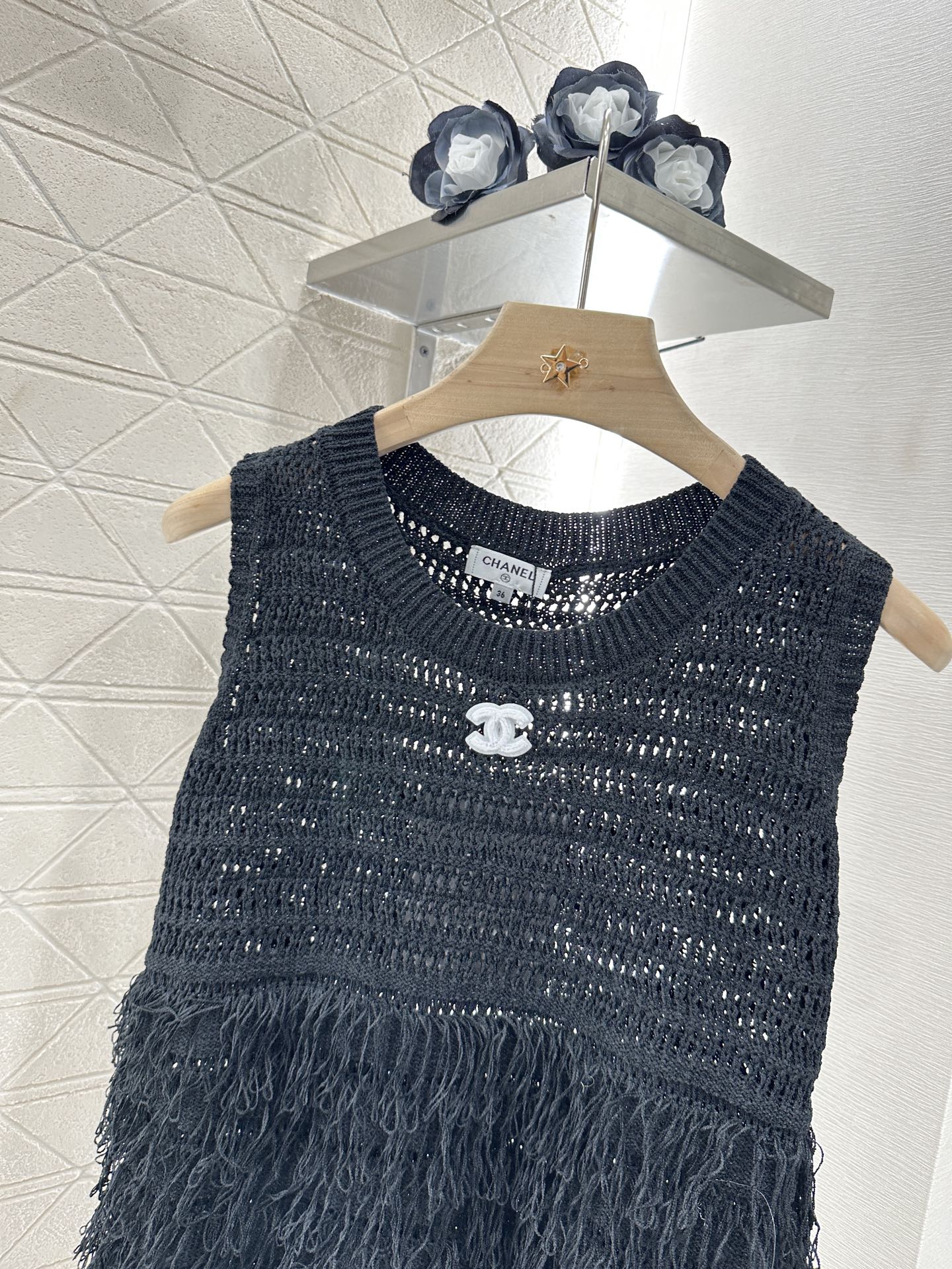 C*♥2025 new product Tassel knitted vest
