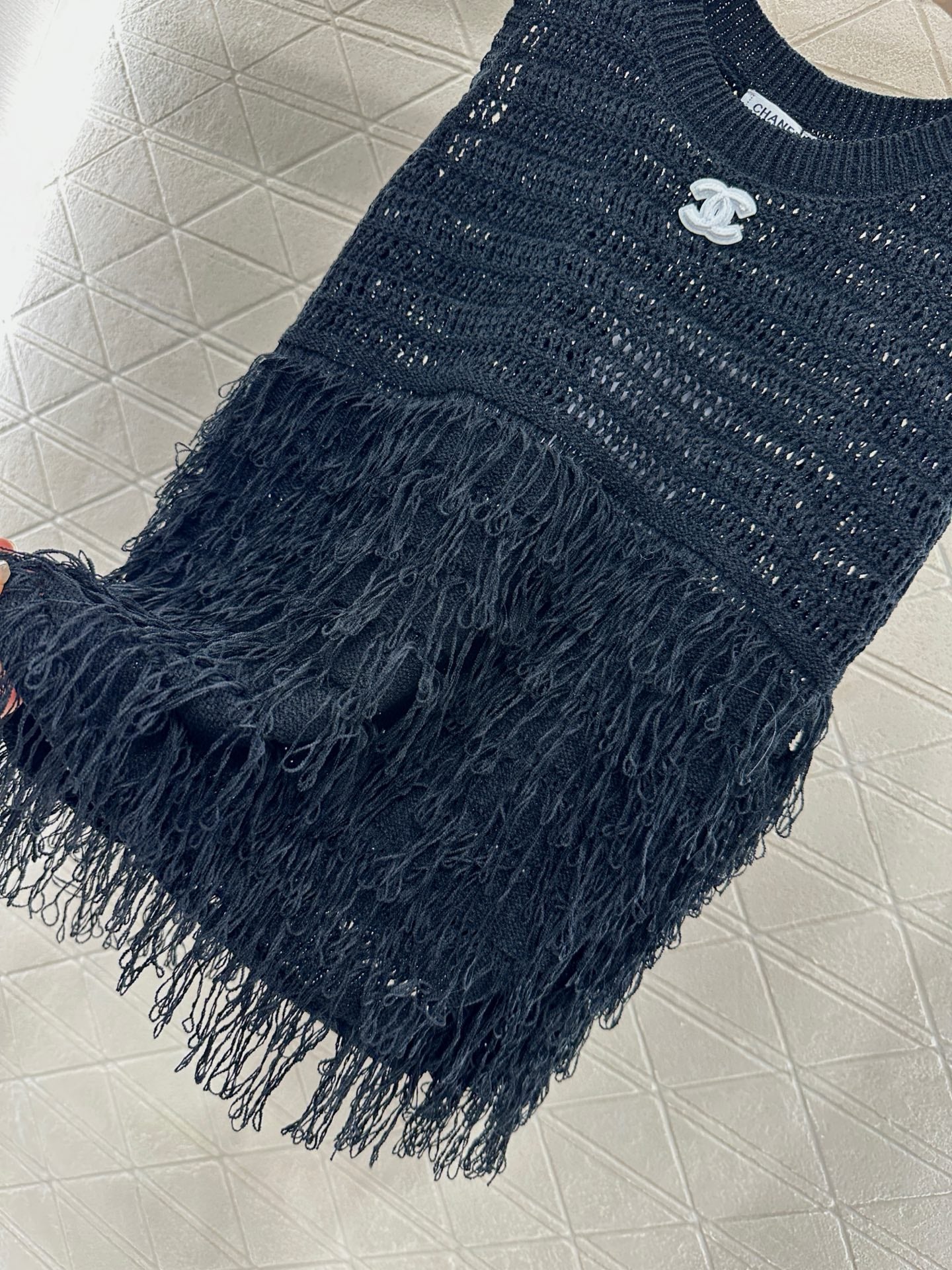 C*♥2025 new product Tassel knitted vest