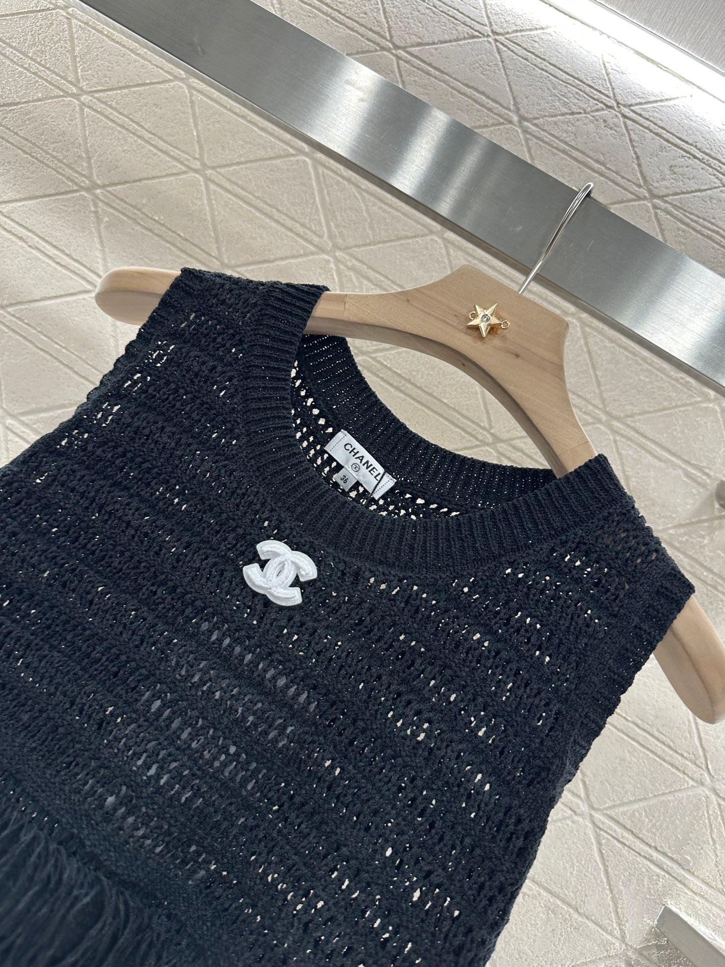 C*♥2025 new product Tassel knitted vest