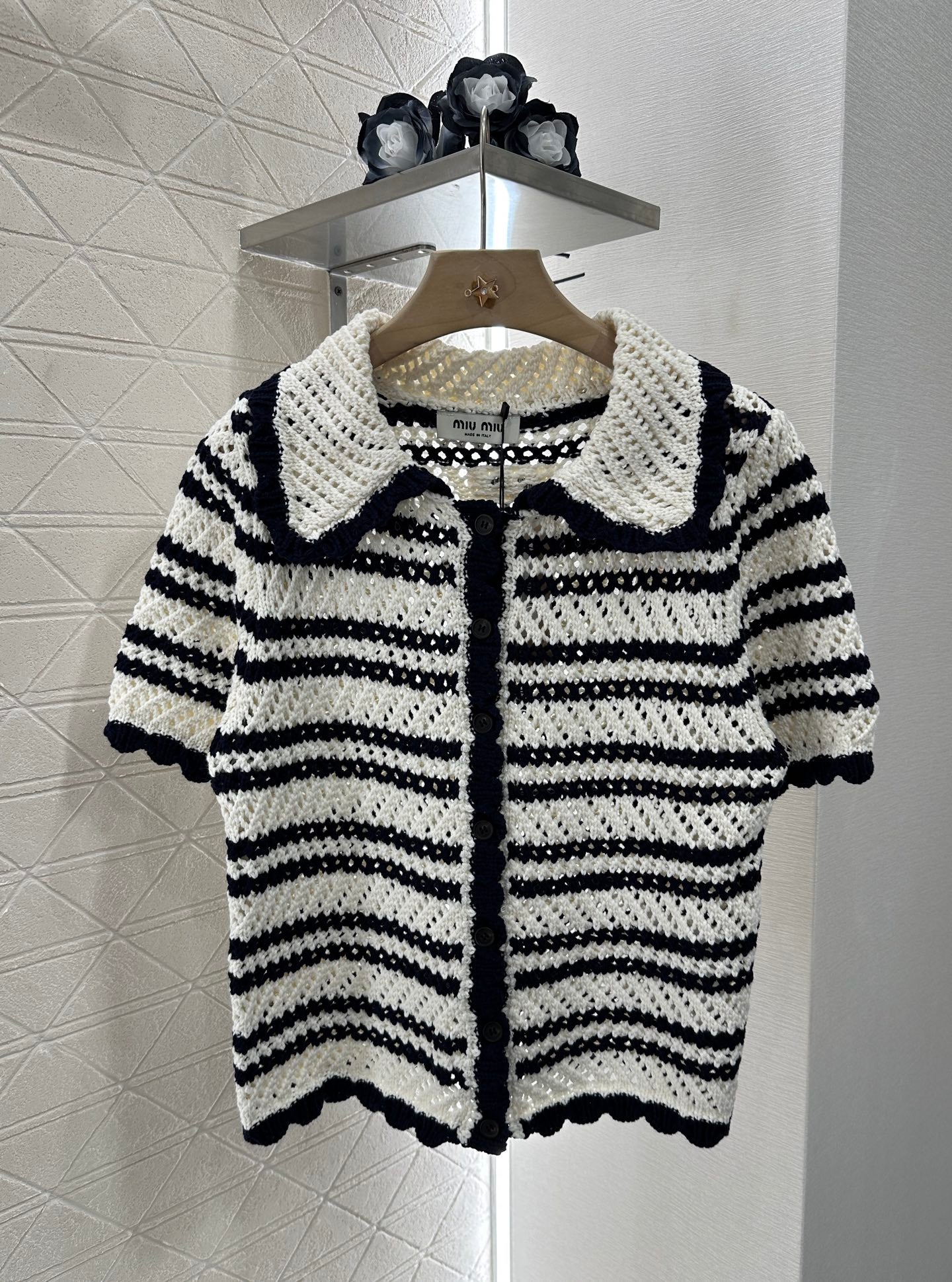 Mi*mi*♥2025 new product Short-sleeved cardigan and skirt set