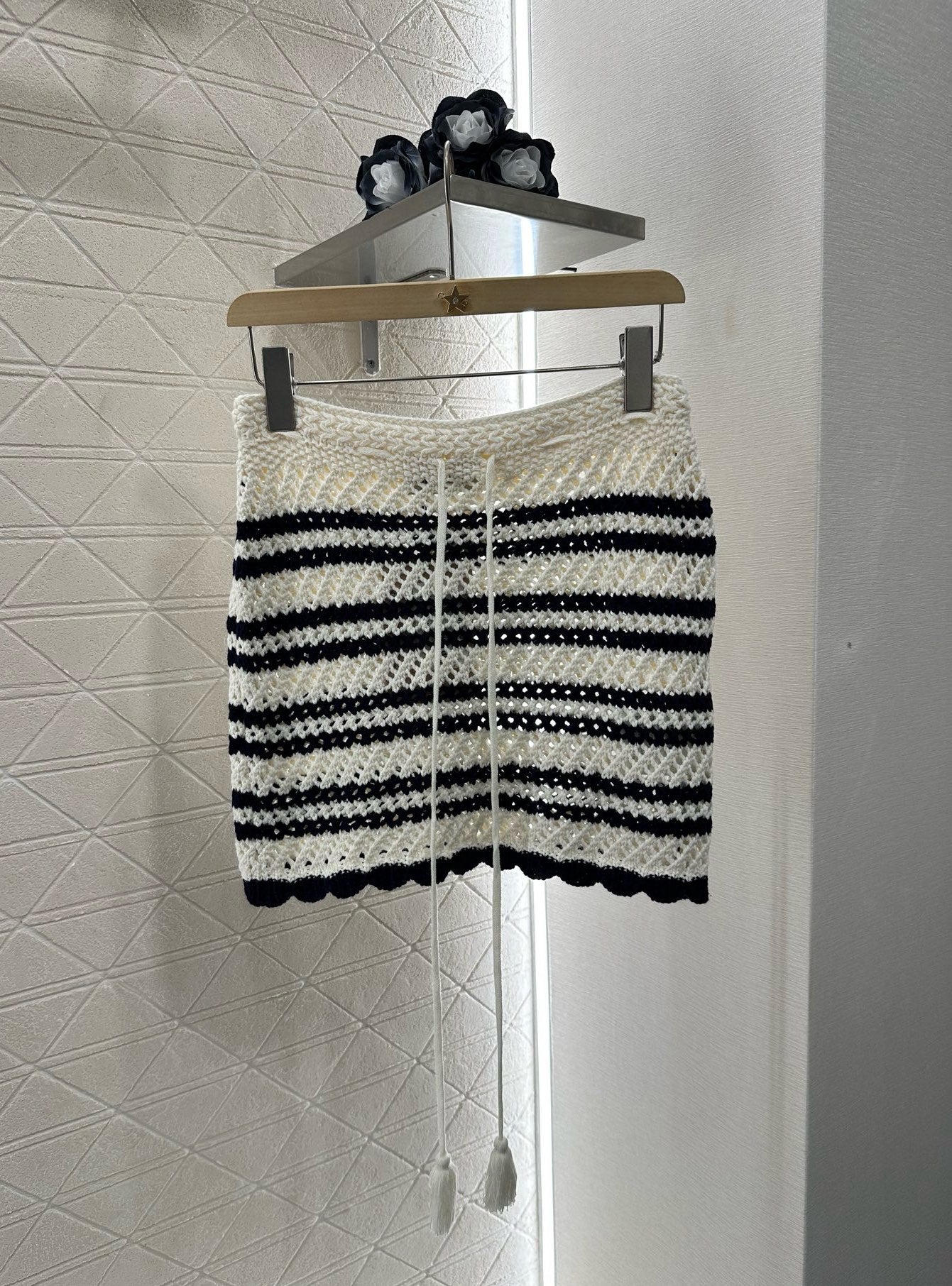 Mi*mi*♥2025 new product Short-sleeved cardigan and skirt set