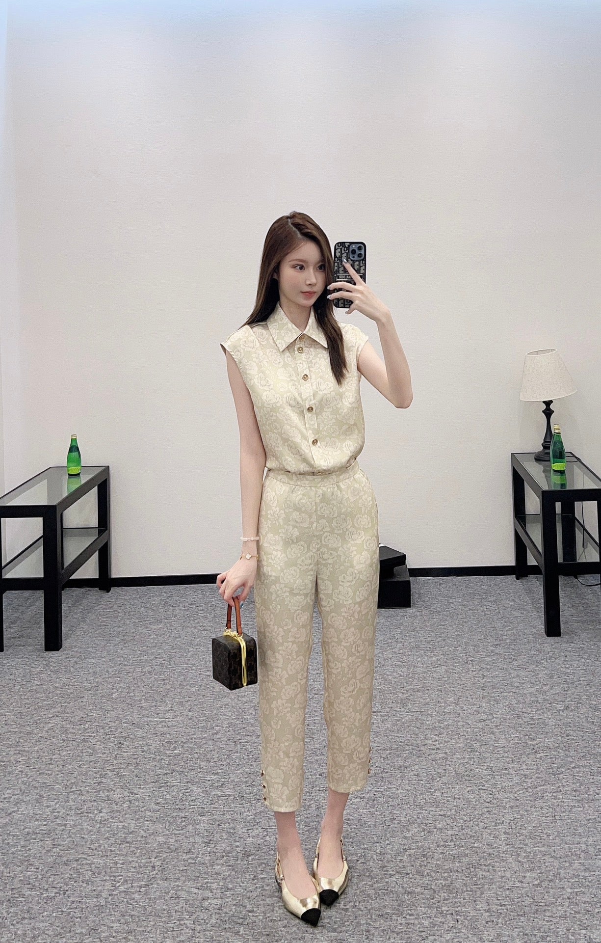C*♥2025 new product Cropped pants suit