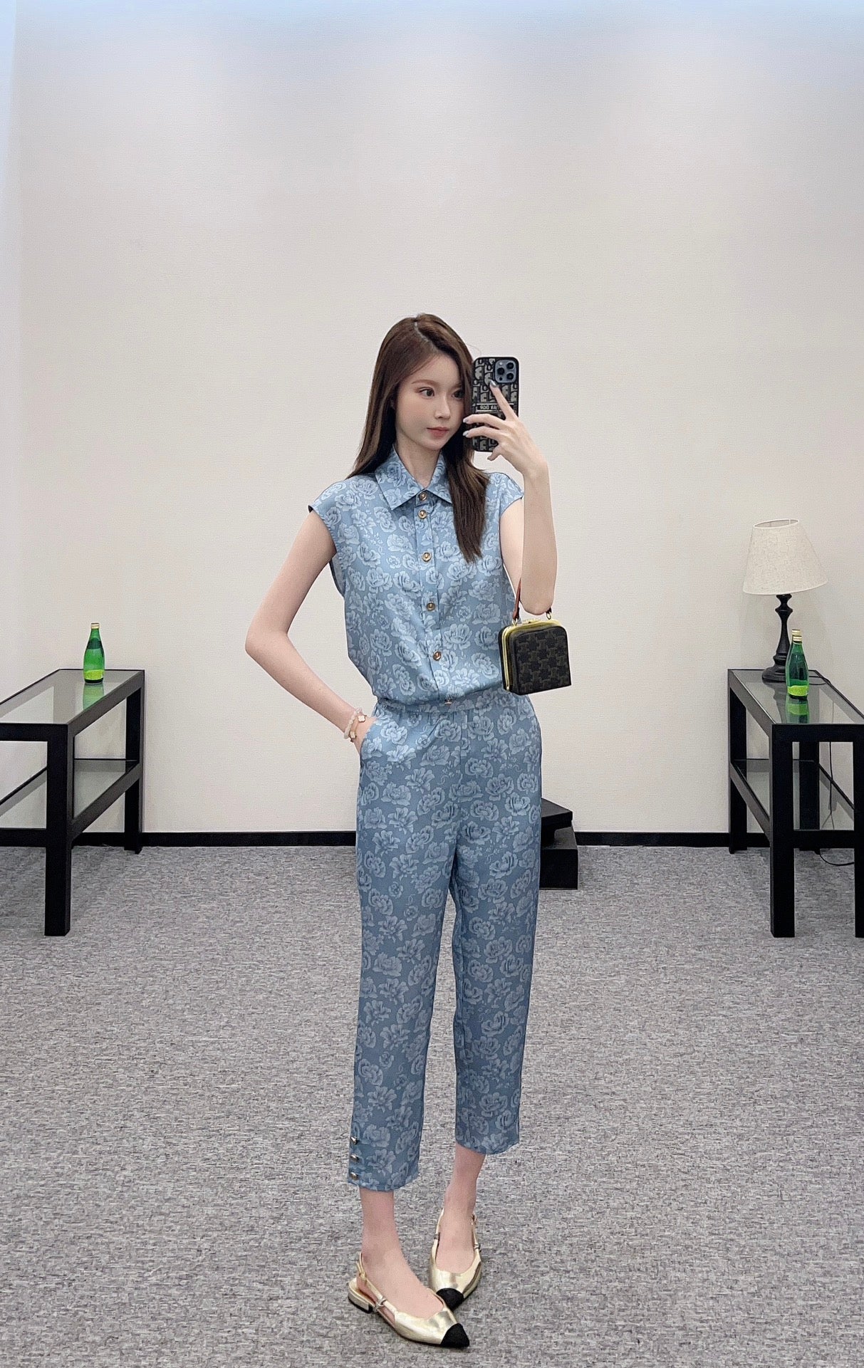 C*♥2025 new product Cropped pants suit