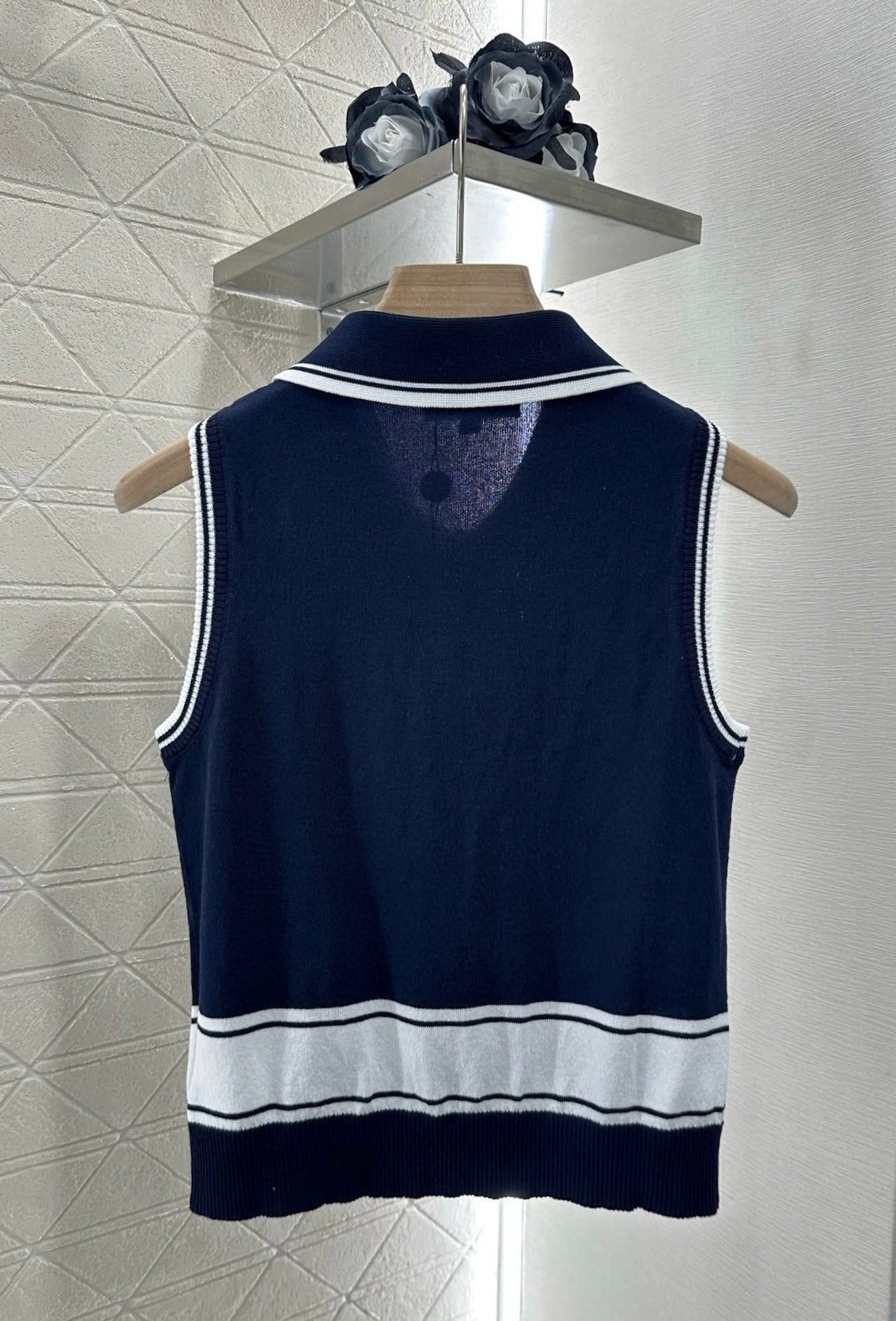 C*♥2025 new product Lapel knitted vest