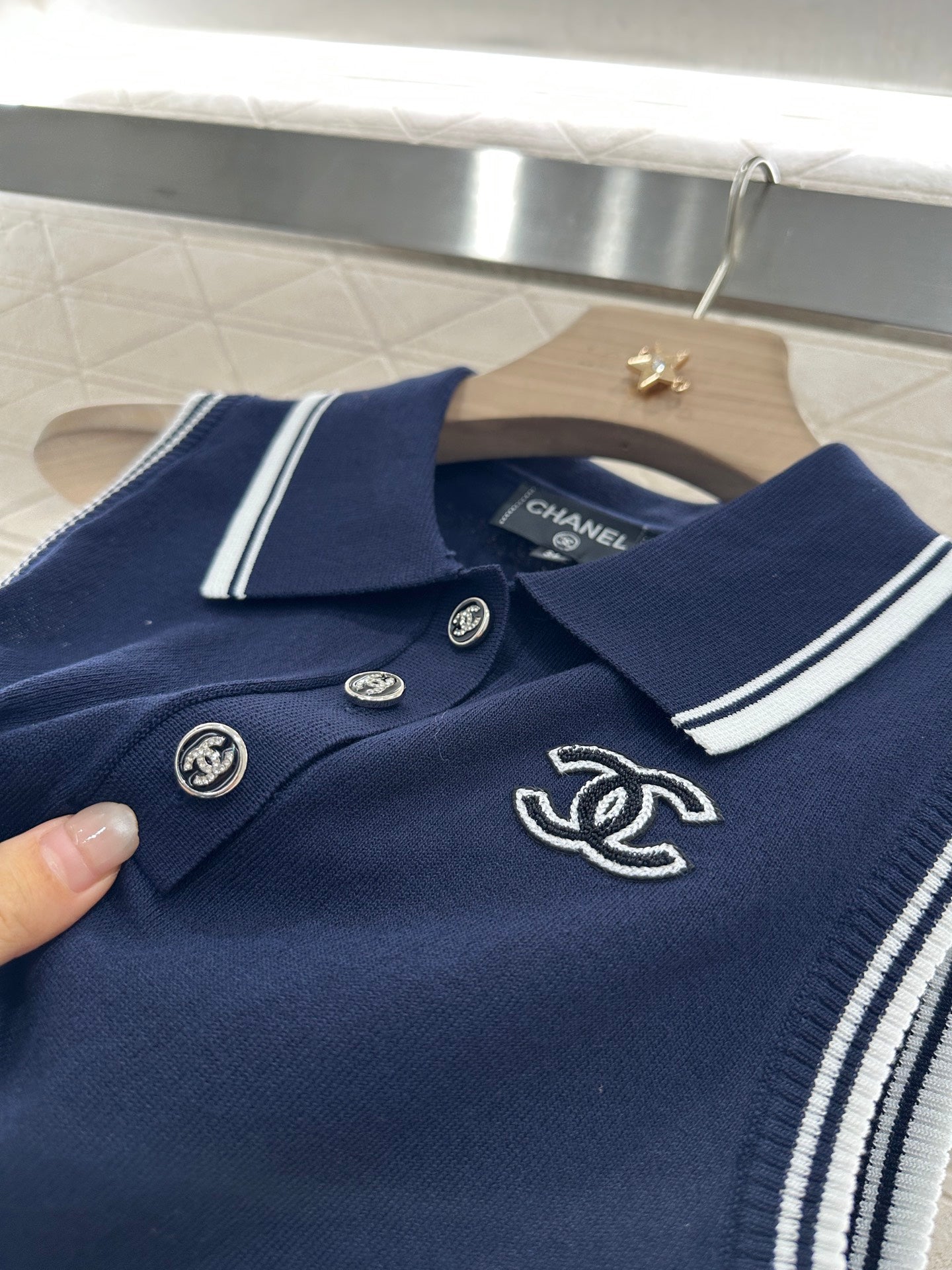 C*♥2025 new product Lapel knitted vest