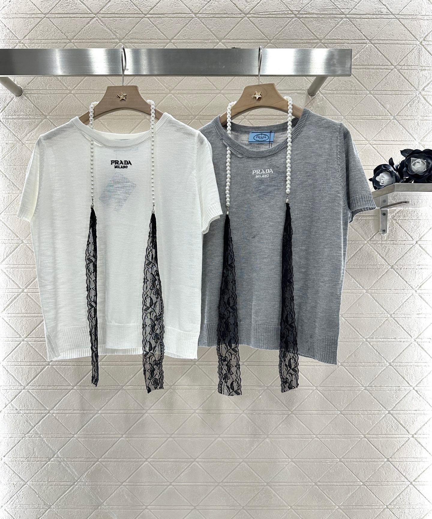 P*♥2025 new product Lace knitted short sleeves