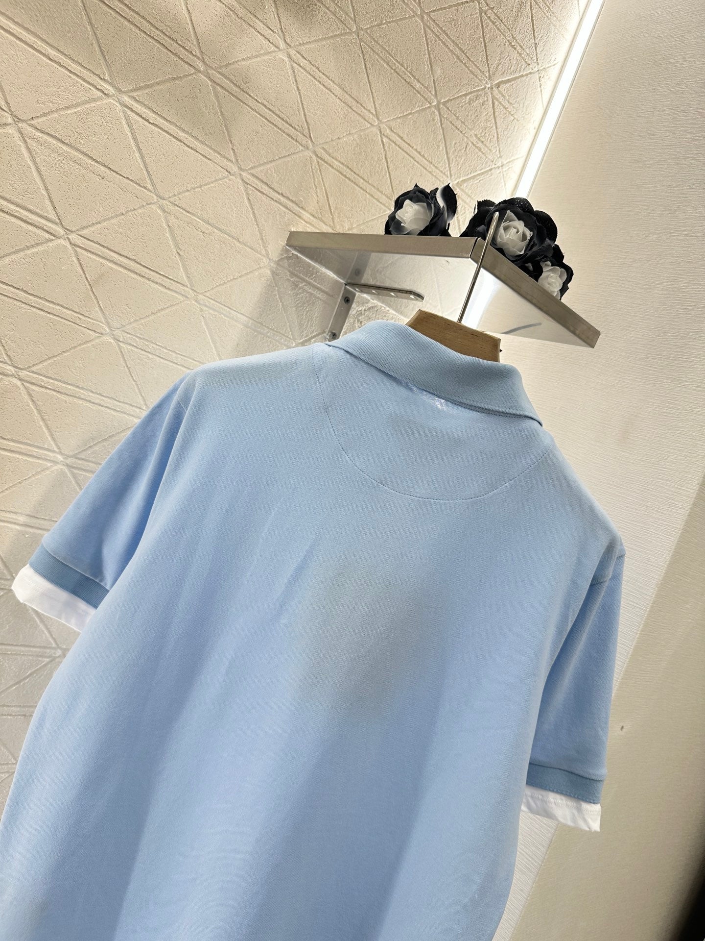 P*β₯2025 new product Fake two-piece ππππ shirt