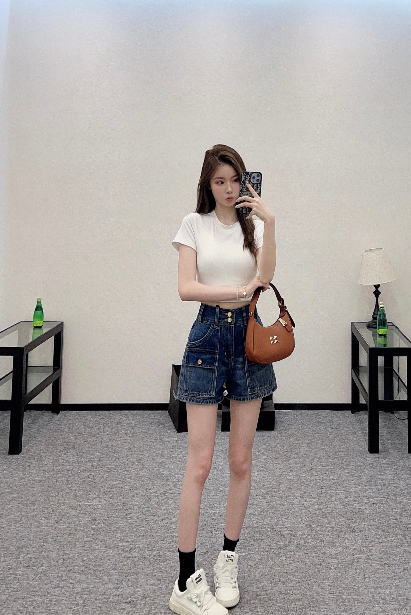 C*♥2025 new products Denim pocket shorts