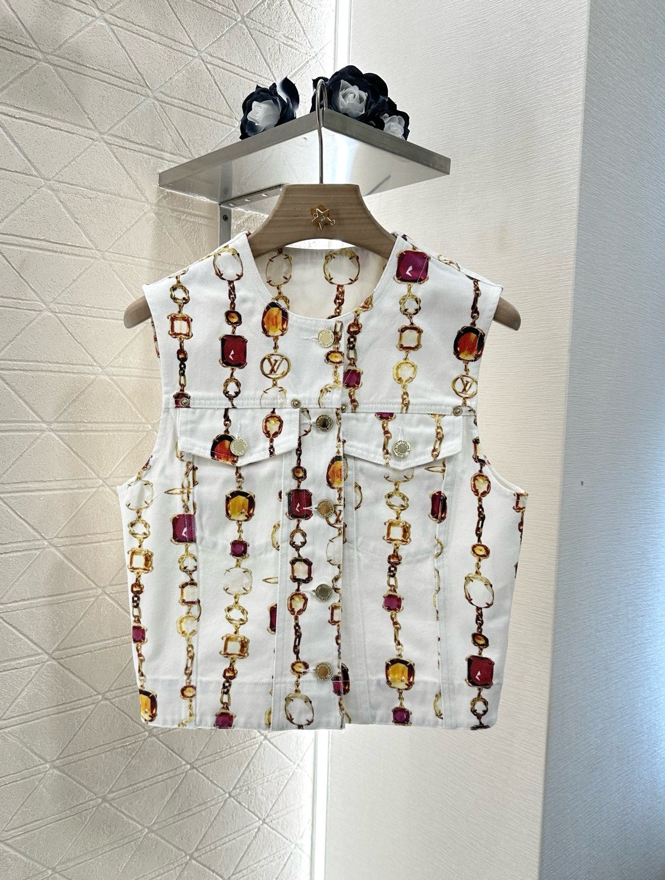 Louis *♥2025 new product Denim vest and skirt set