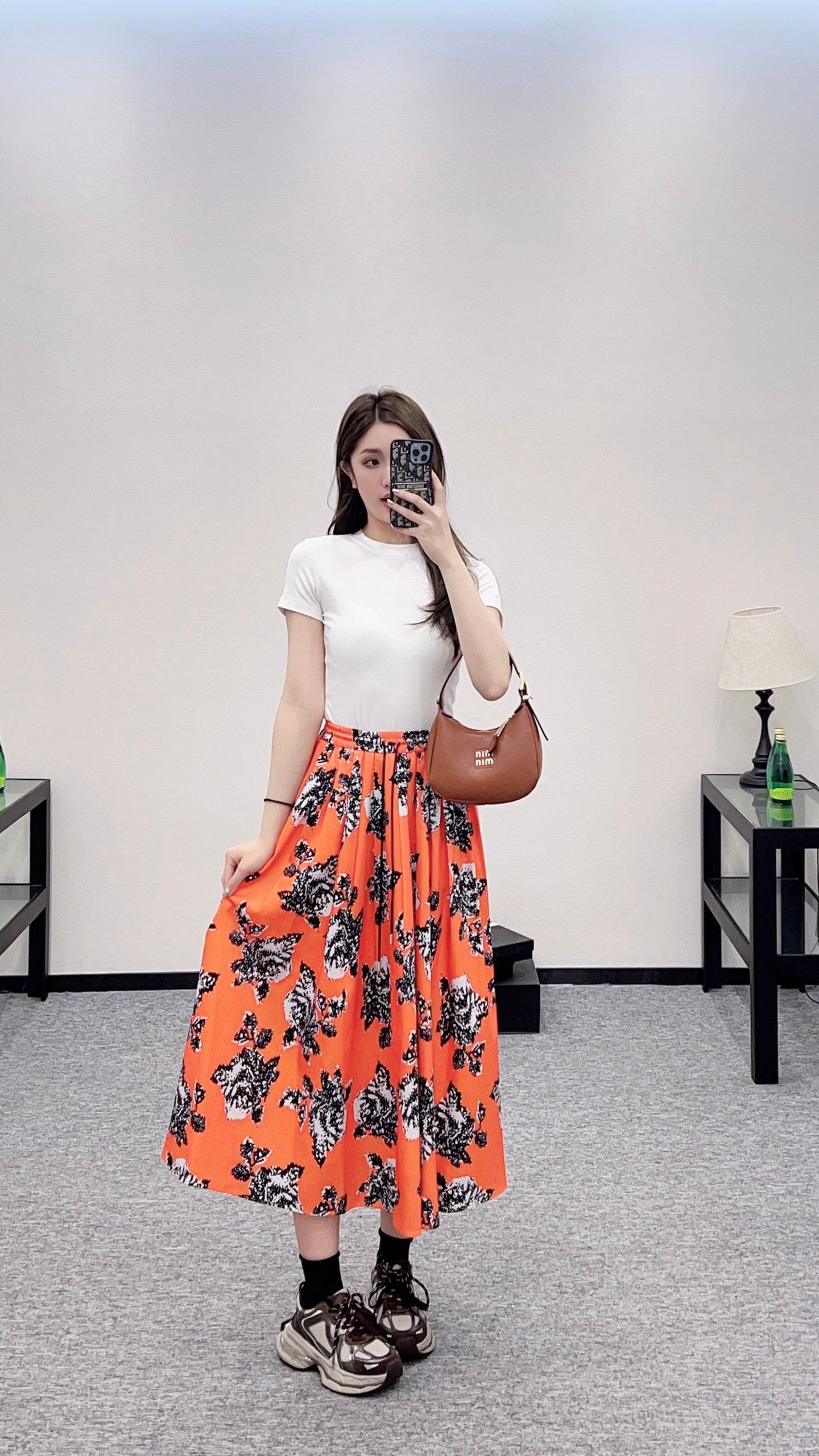 Louis *♥2025 new product Elastic floral skirt