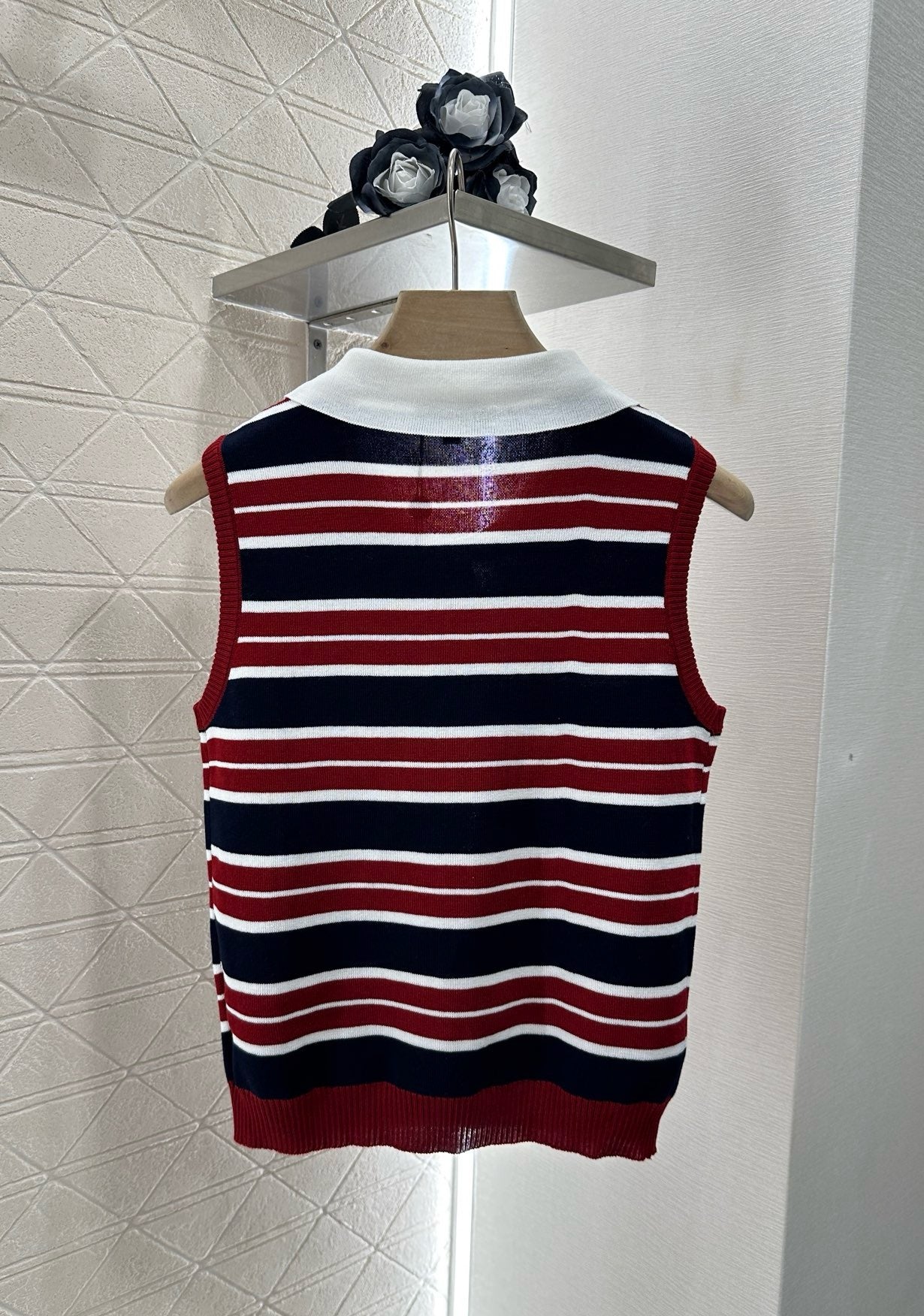 C*♥2025 new product Lapel knitted vest