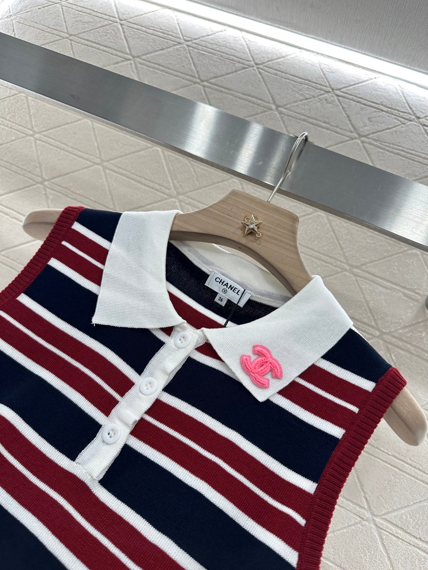 C*♥2025 new product Lapel knitted vest