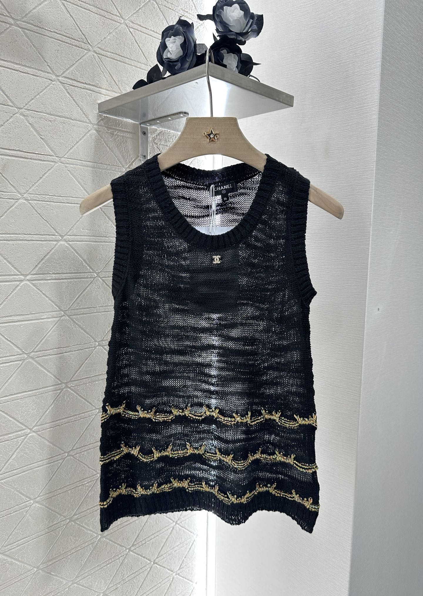 C*♥2025 new product Embroidered knitted vest