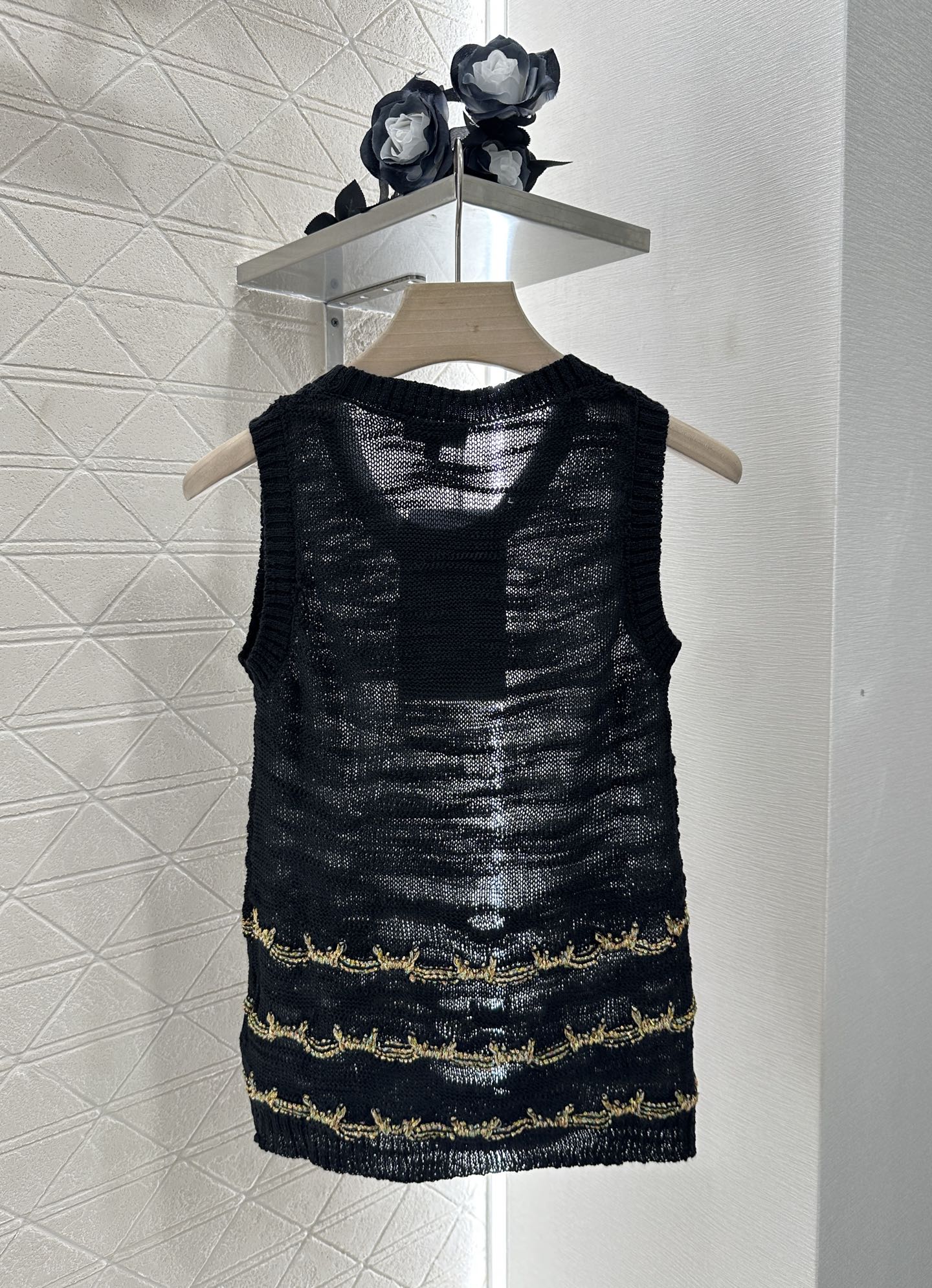 C*♥2025 new product Embroidered knitted vest