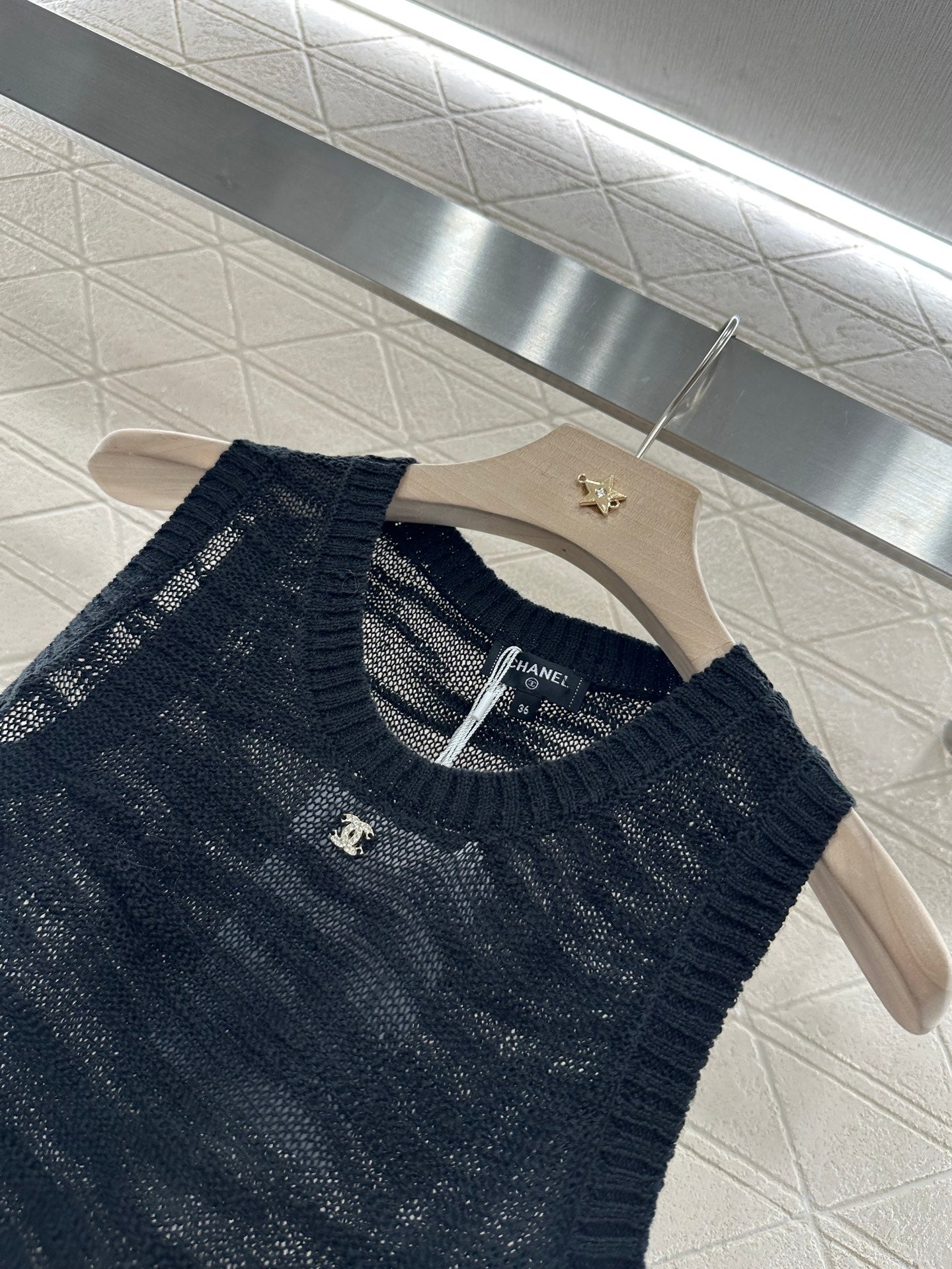 C*♥2025 new product Embroidered knitted vest