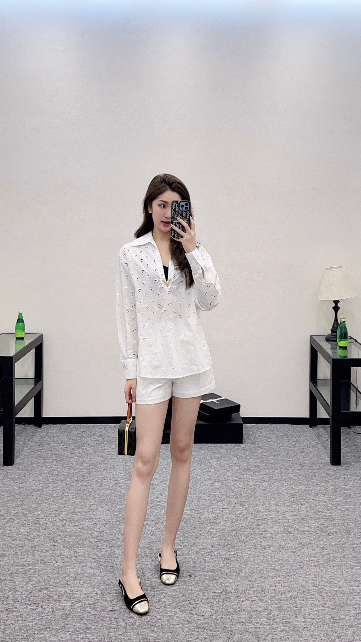 V*♥2025 new products Shirt and shorts set