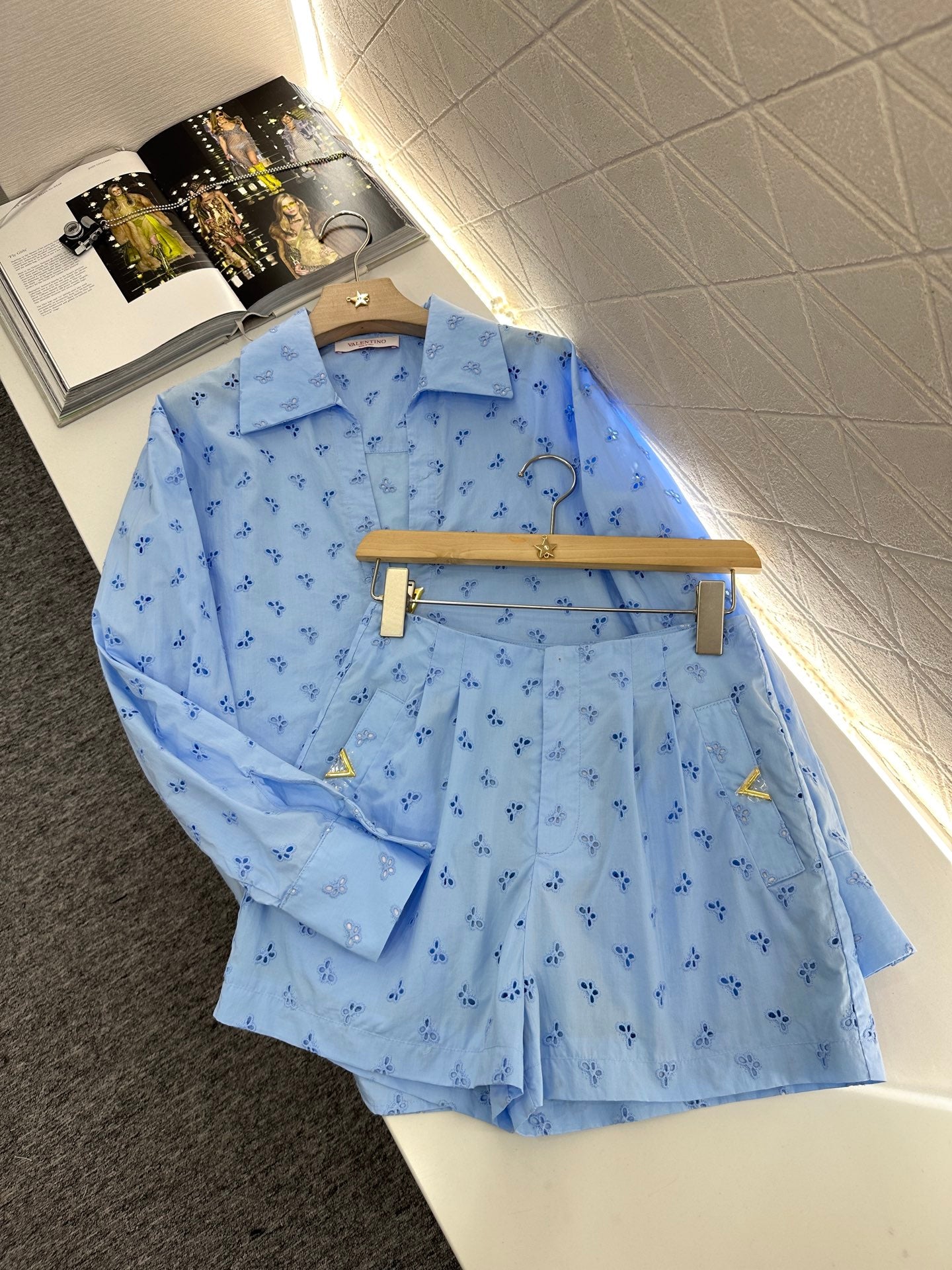 V*♥2025 new products Shirt and shorts set
