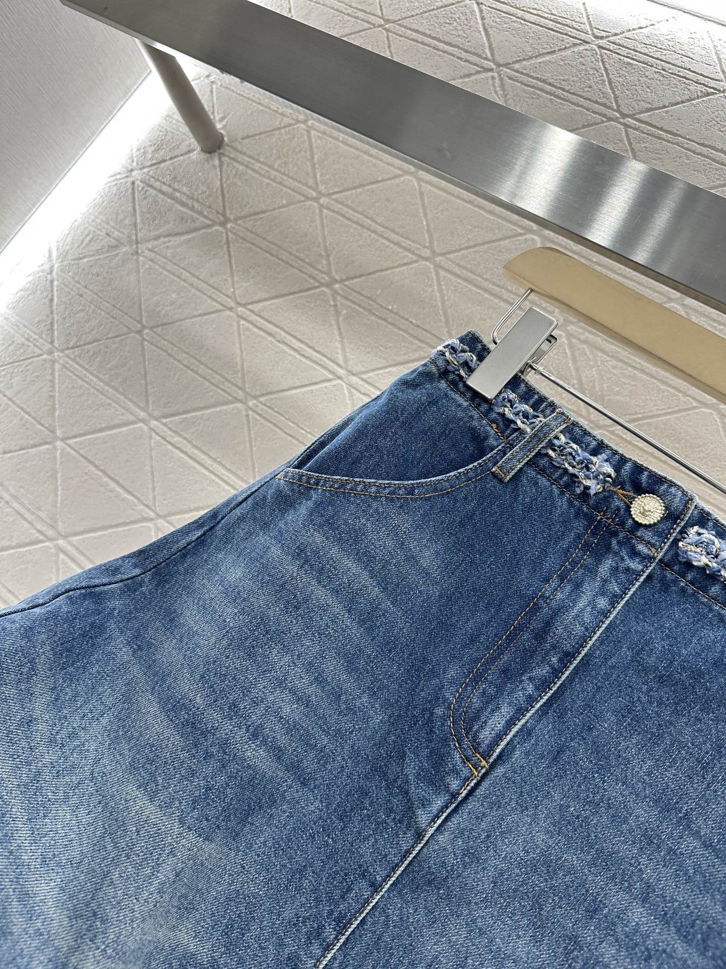 C*♥2025 new product Denim skirt with hem