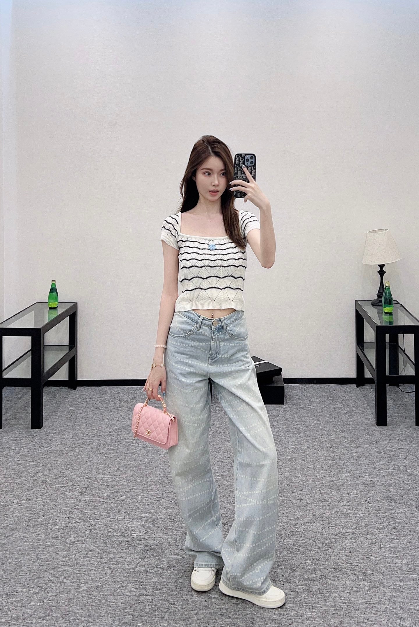 C*♥2025 new product Hollow knitted short sleeves