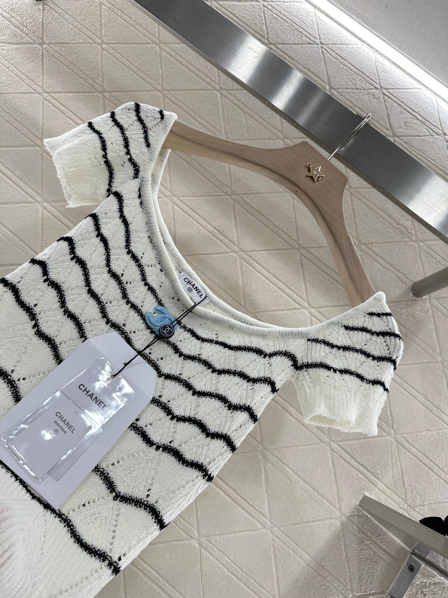 C*♥2025 new product Hollow knitted short sleeves