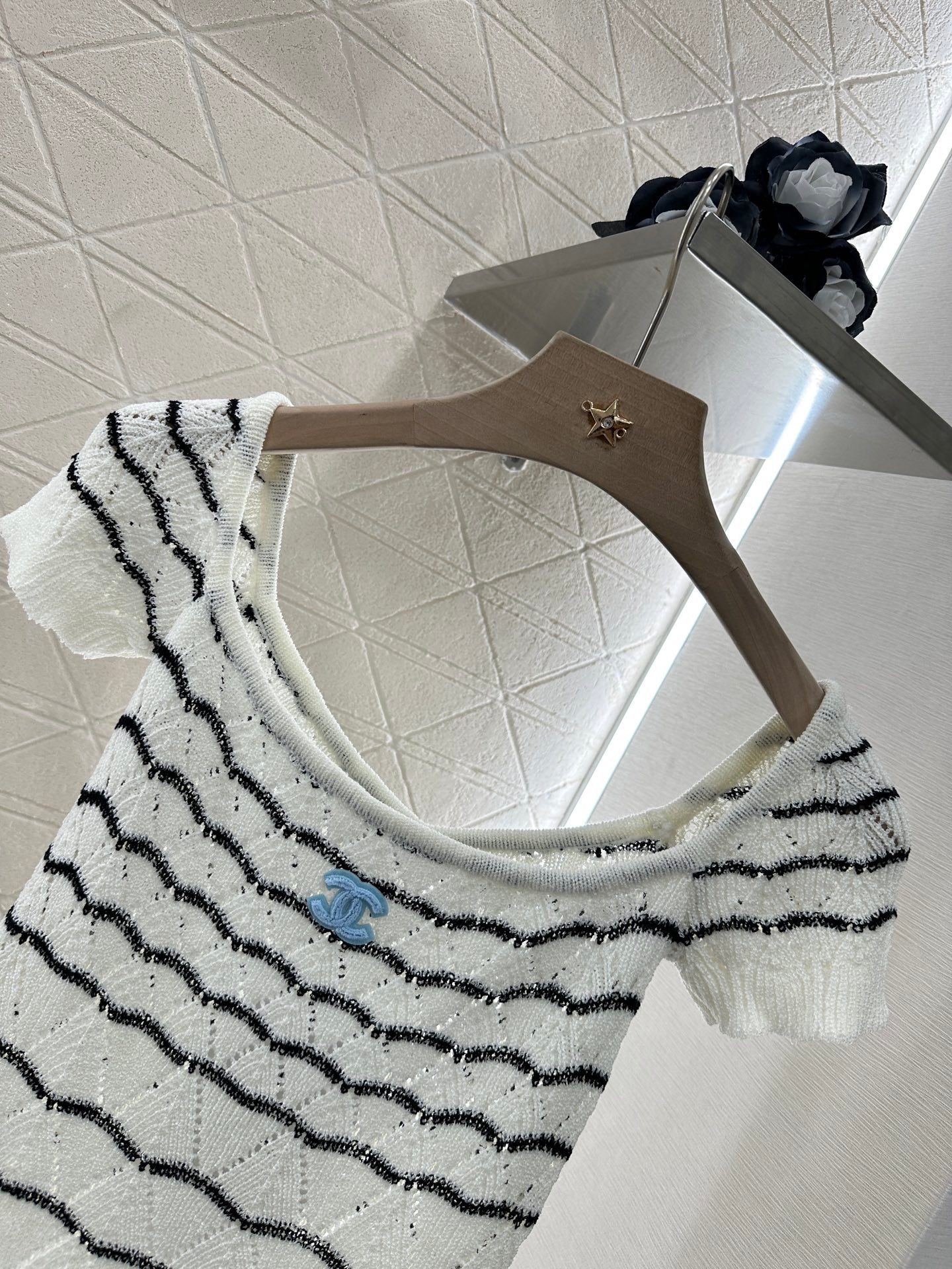 C*♥2025 new product Hollow knitted short sleeves