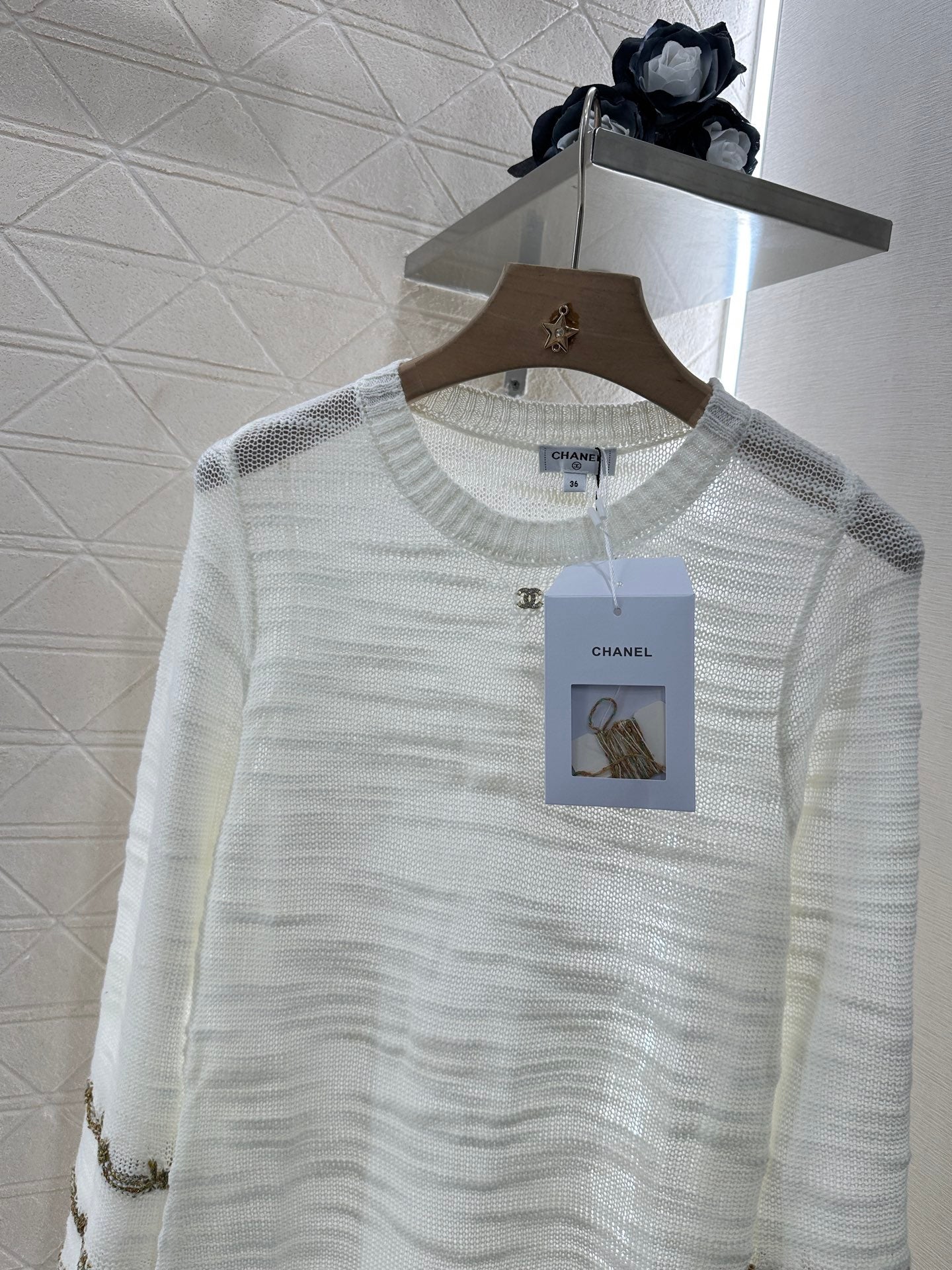 C*♥2025 new product Embroidered knitted dress