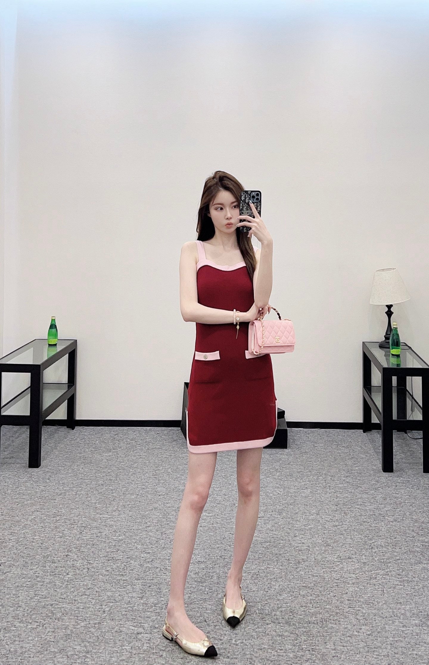 C*♥2025 new product Knitted suspender skirt
