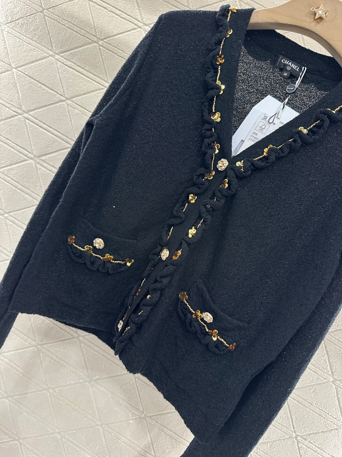 C*♥2024 new product Beaded knitted cardigan