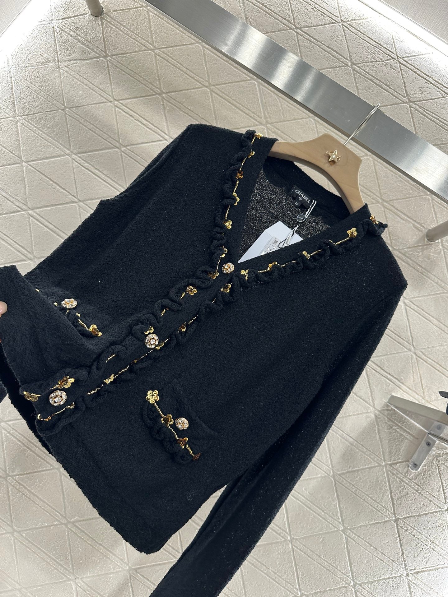 C*♥2024 new product Beaded knitted cardigan