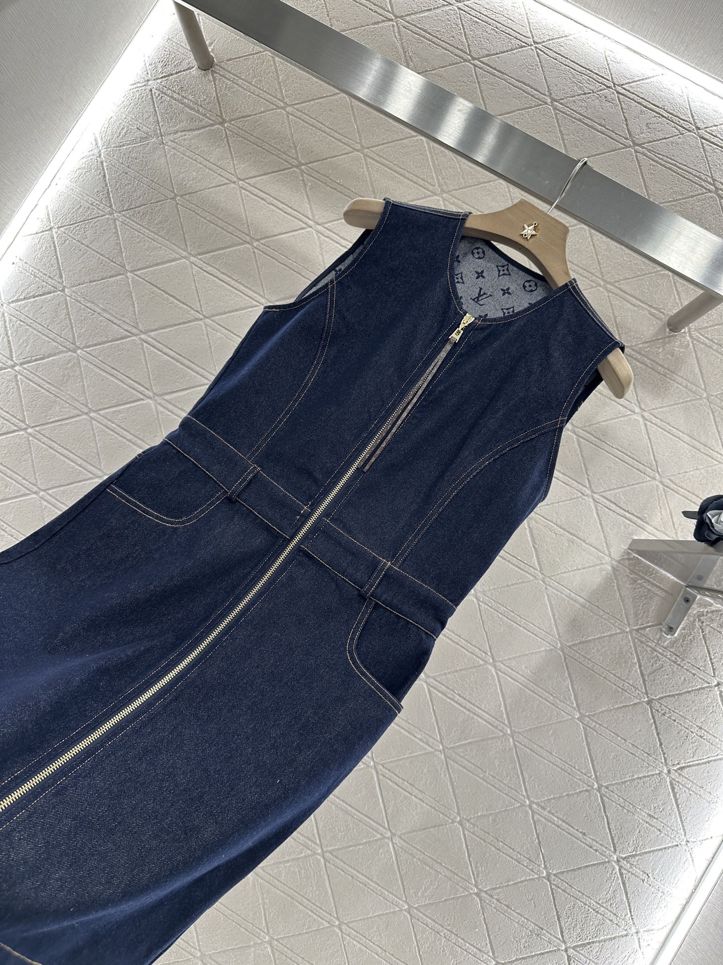Louis*♥2025 new product Denim vest skirt