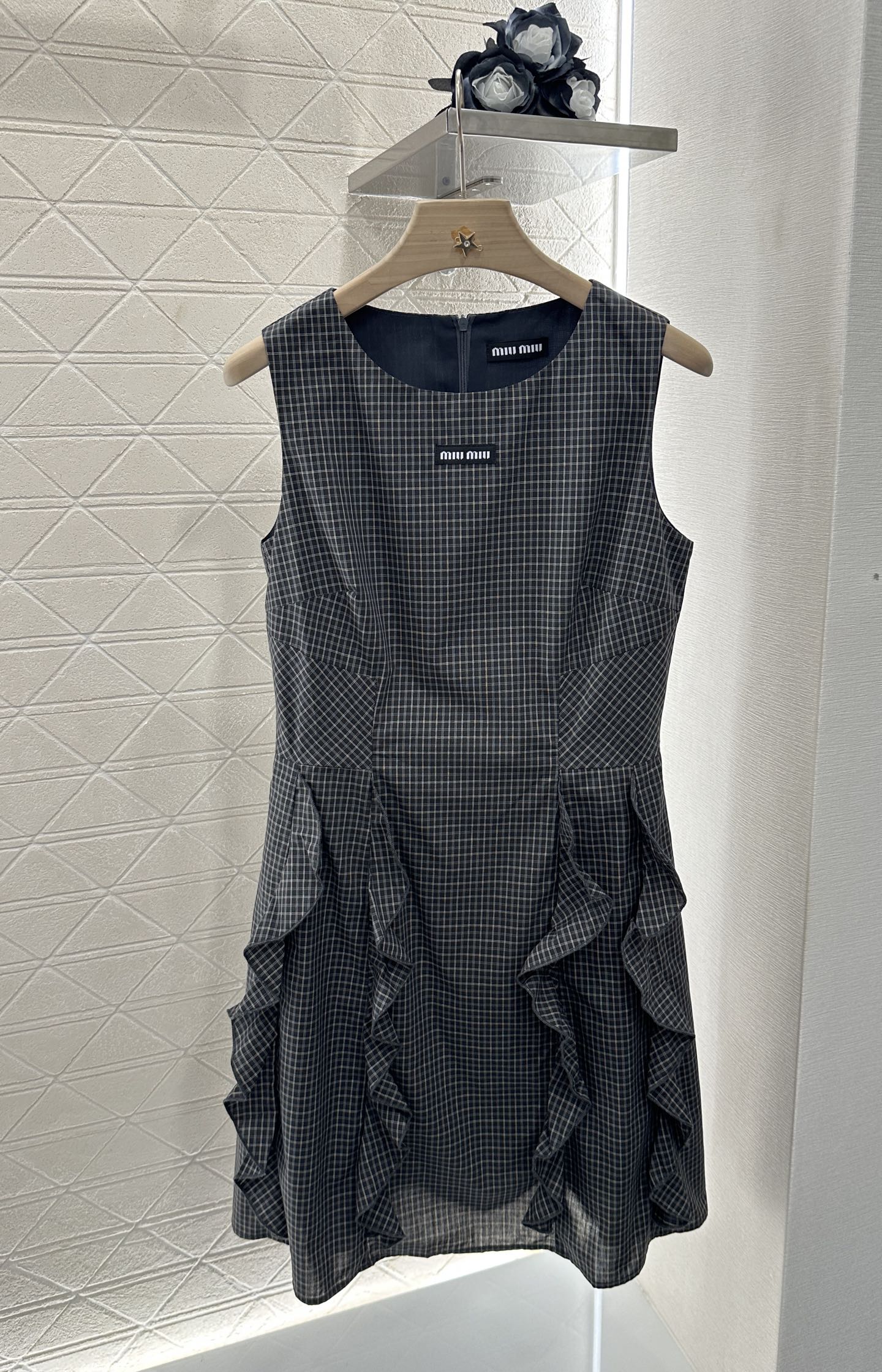 Mi*mi*♥2025 new product Plaid lace vest skirt