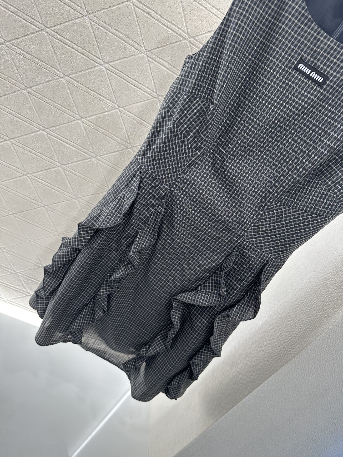Mi*mi*♥2025 new product Plaid lace vest skirt