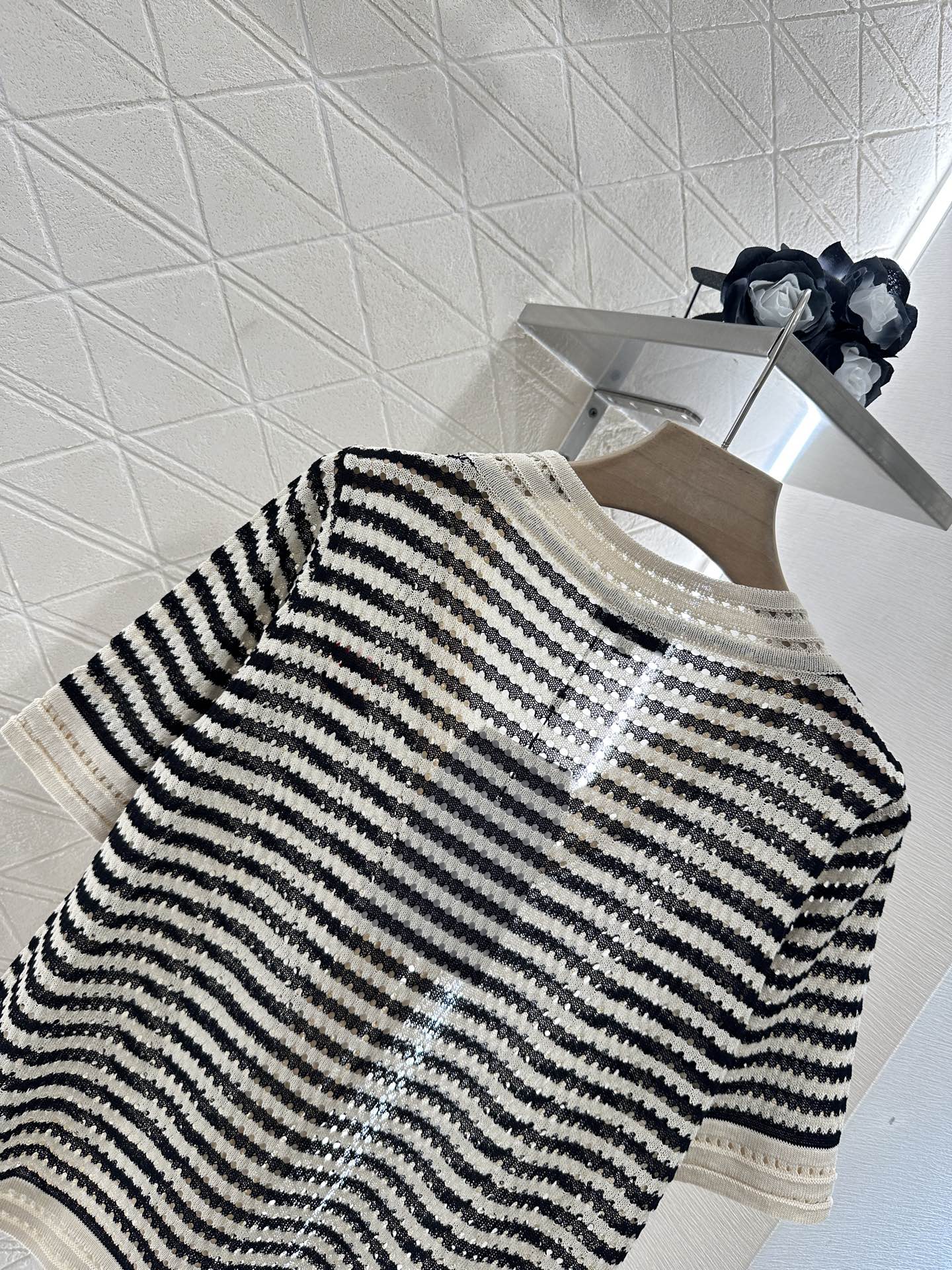 C*♥2025 new product Knitted short-sleeved cardigan