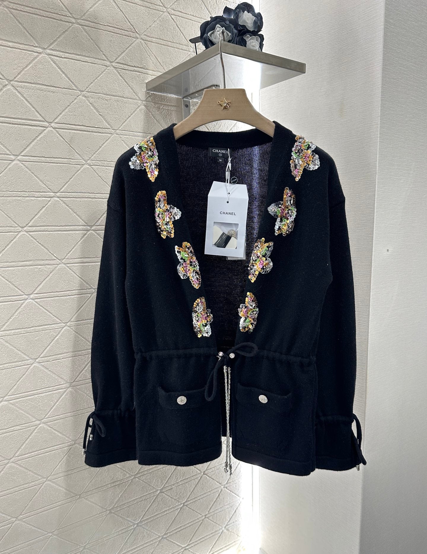 C*♥2025 new product Beaded knitted cardigan