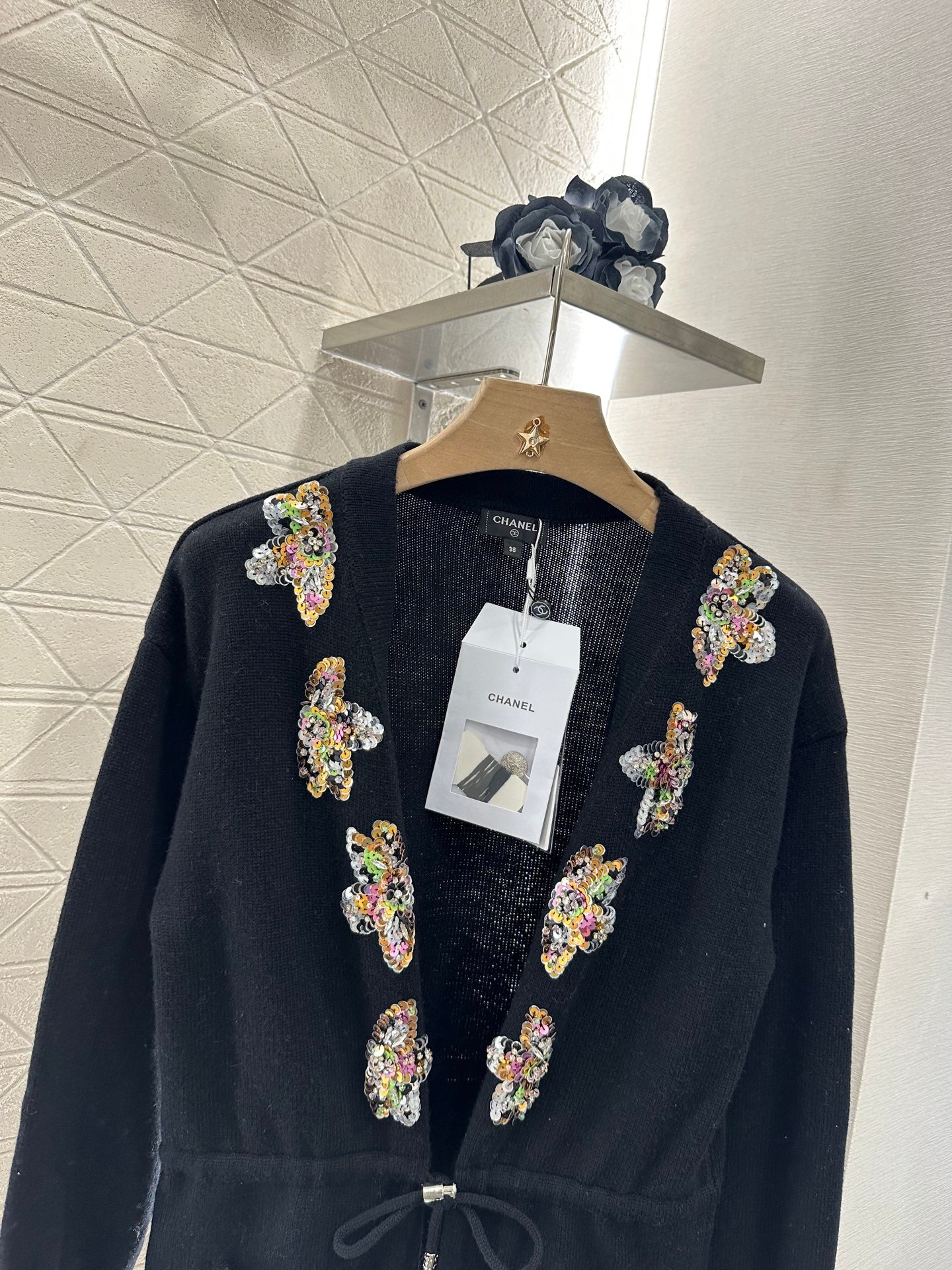 C*♥2025 new product Beaded knitted cardigan