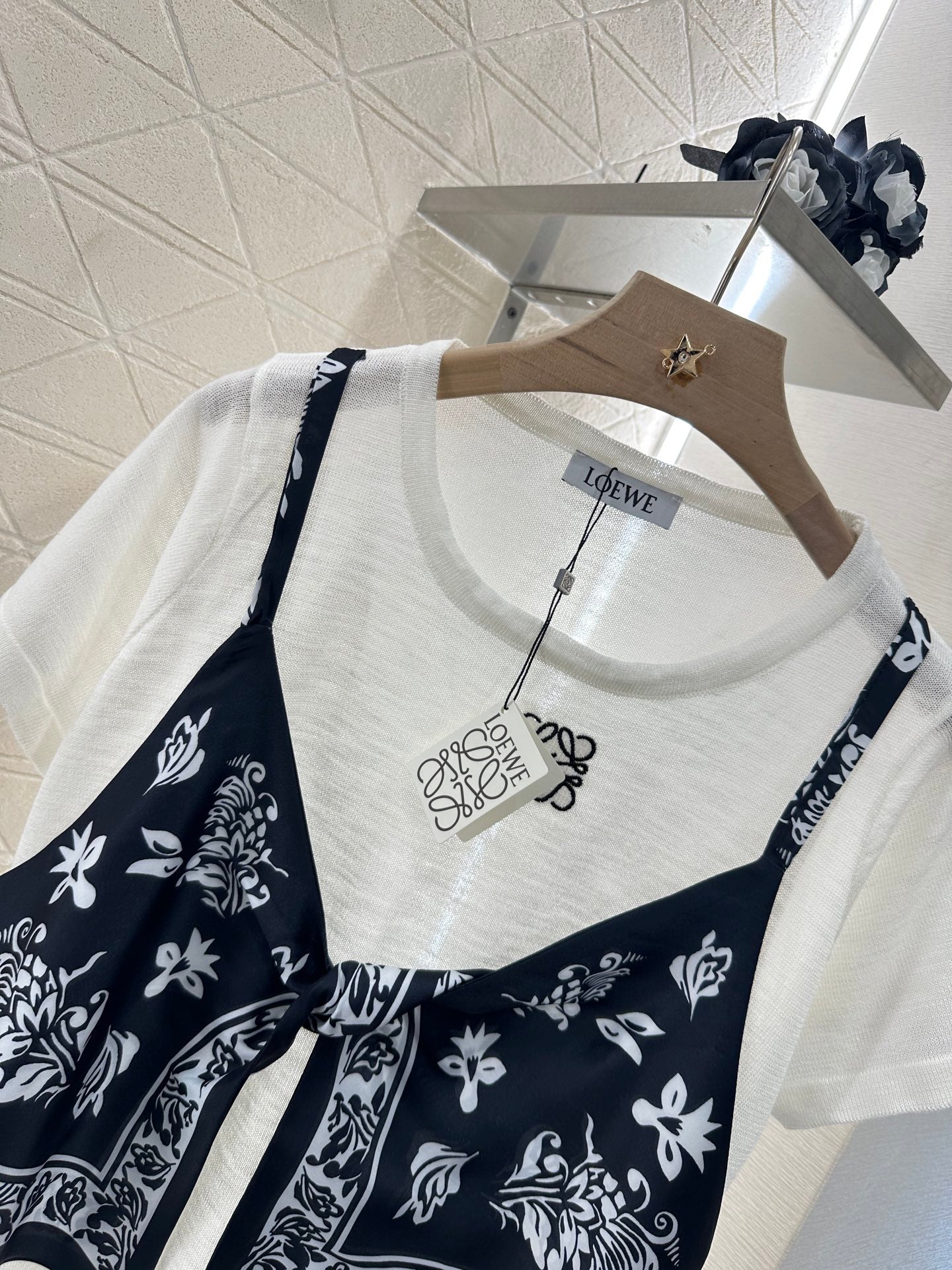 L*♥2025 new product Printed knitted top