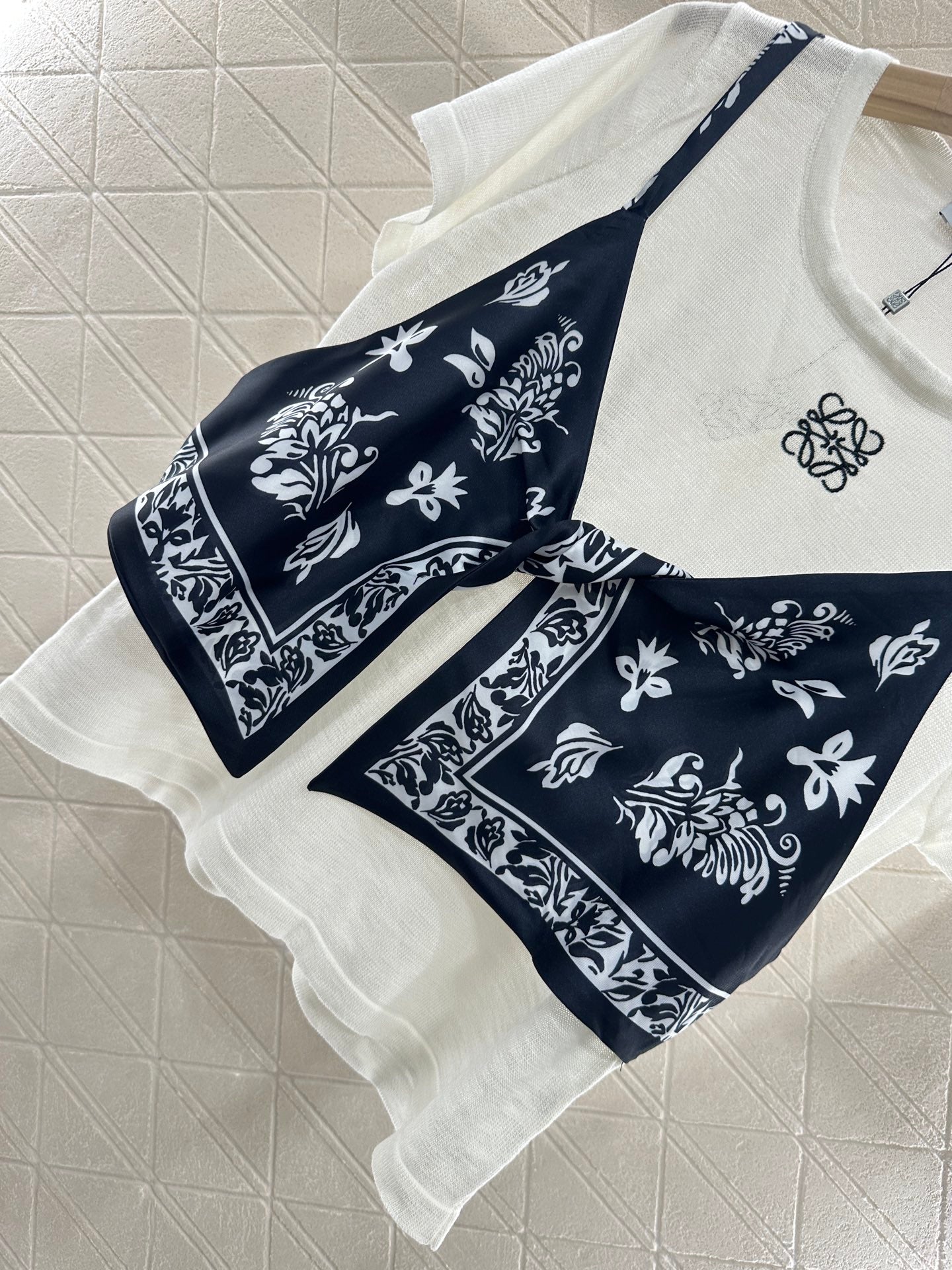 L*♥2025 new product Printed knitted top