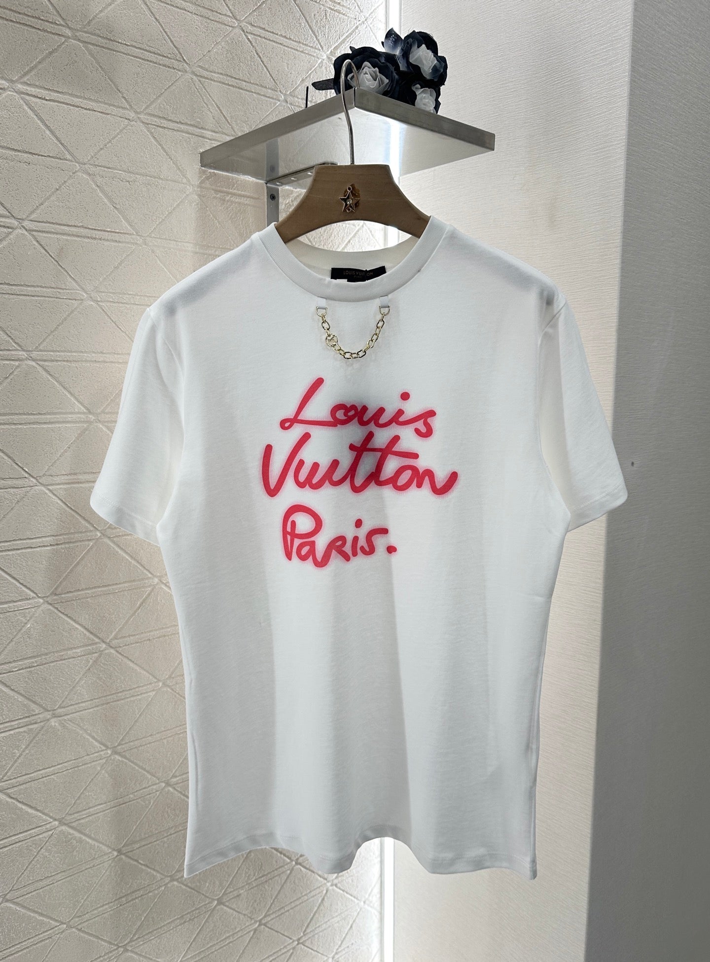 L*β₯2025 new product Chain round neck print πππ