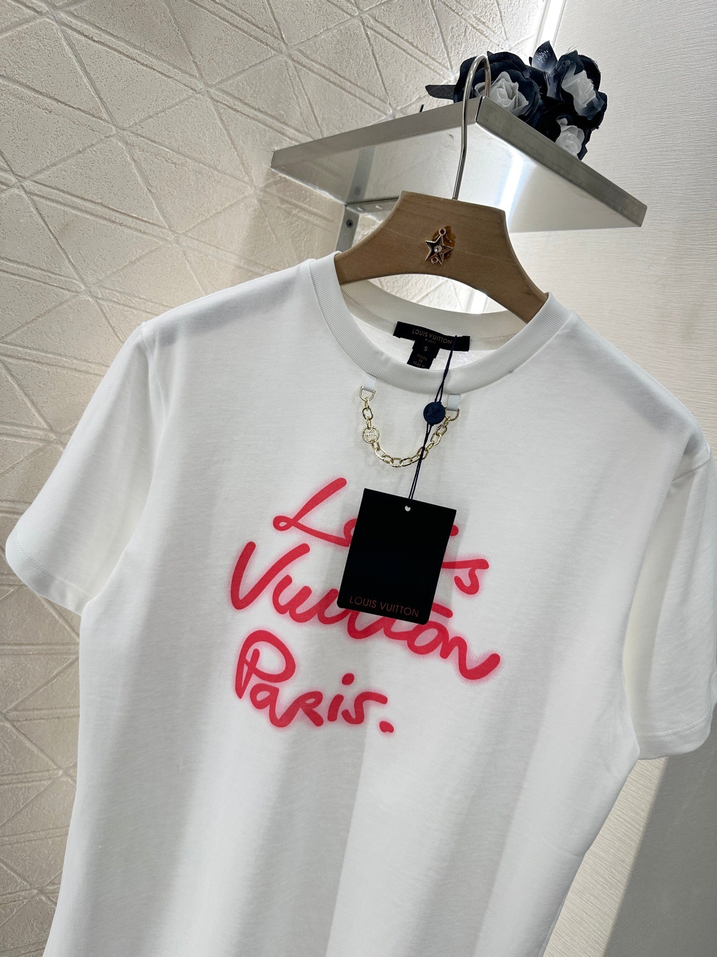 L*β₯2025 new product Chain round neck print πππ
