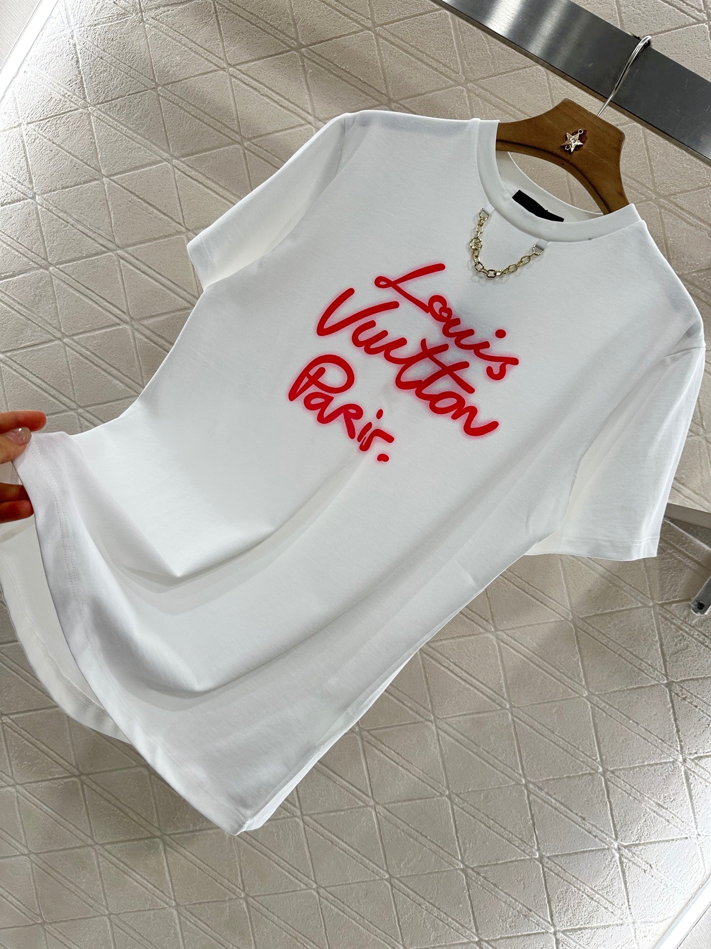 L*β₯2025 new product Chain round neck print πππ