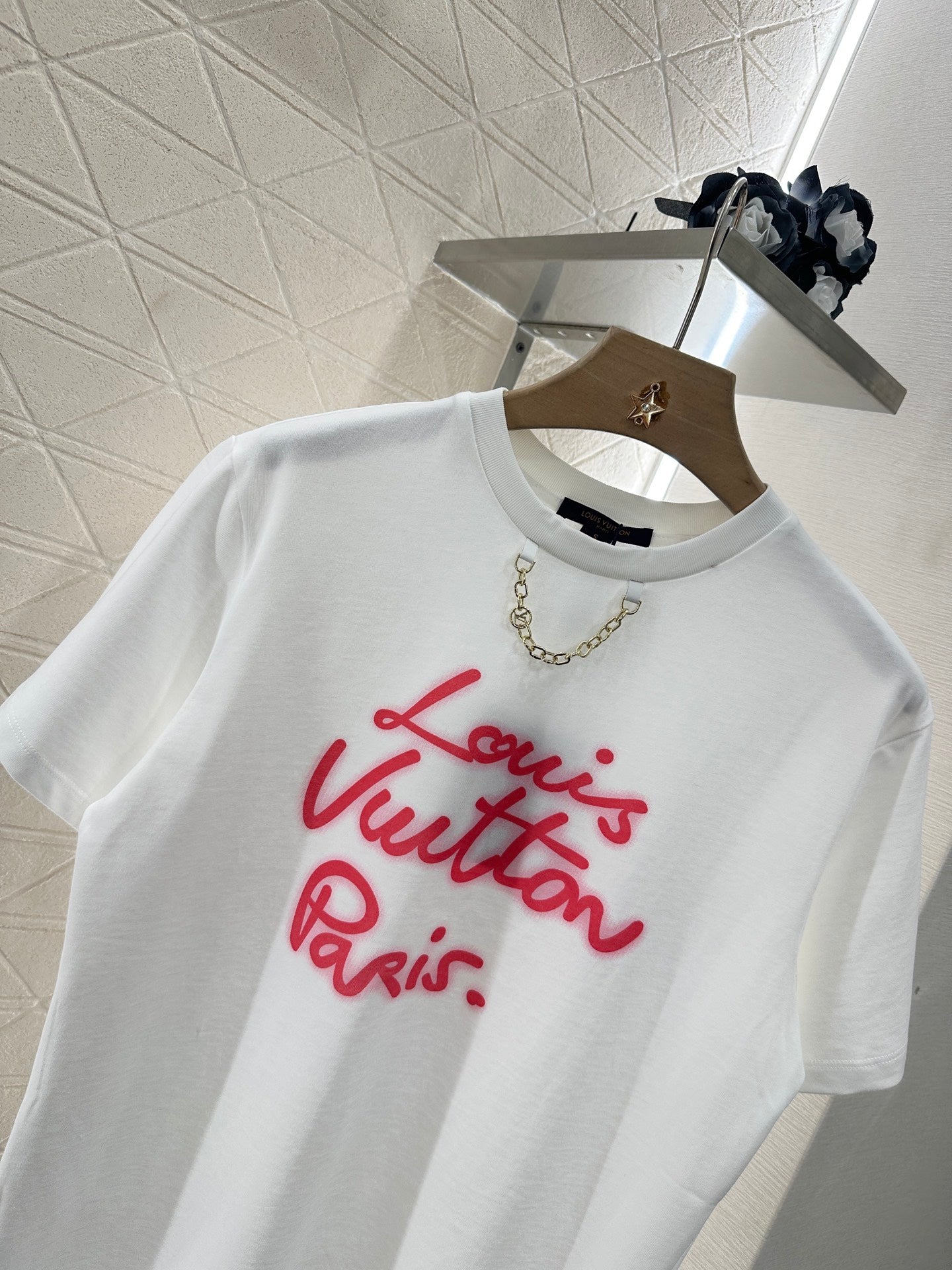 L*β₯2025 new product Chain round neck print πππ