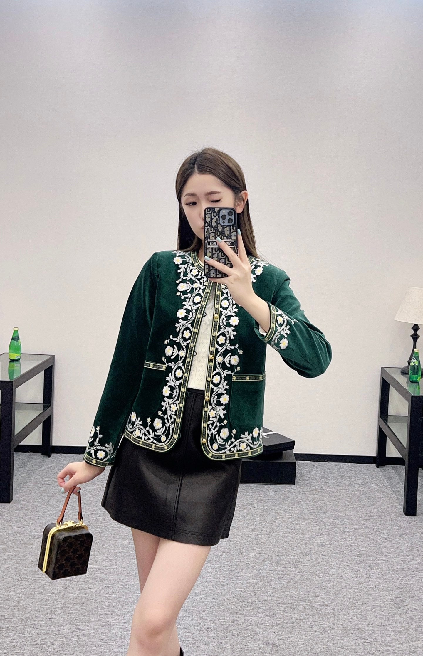 C*♥2025 new product Velvet embroidered jacket