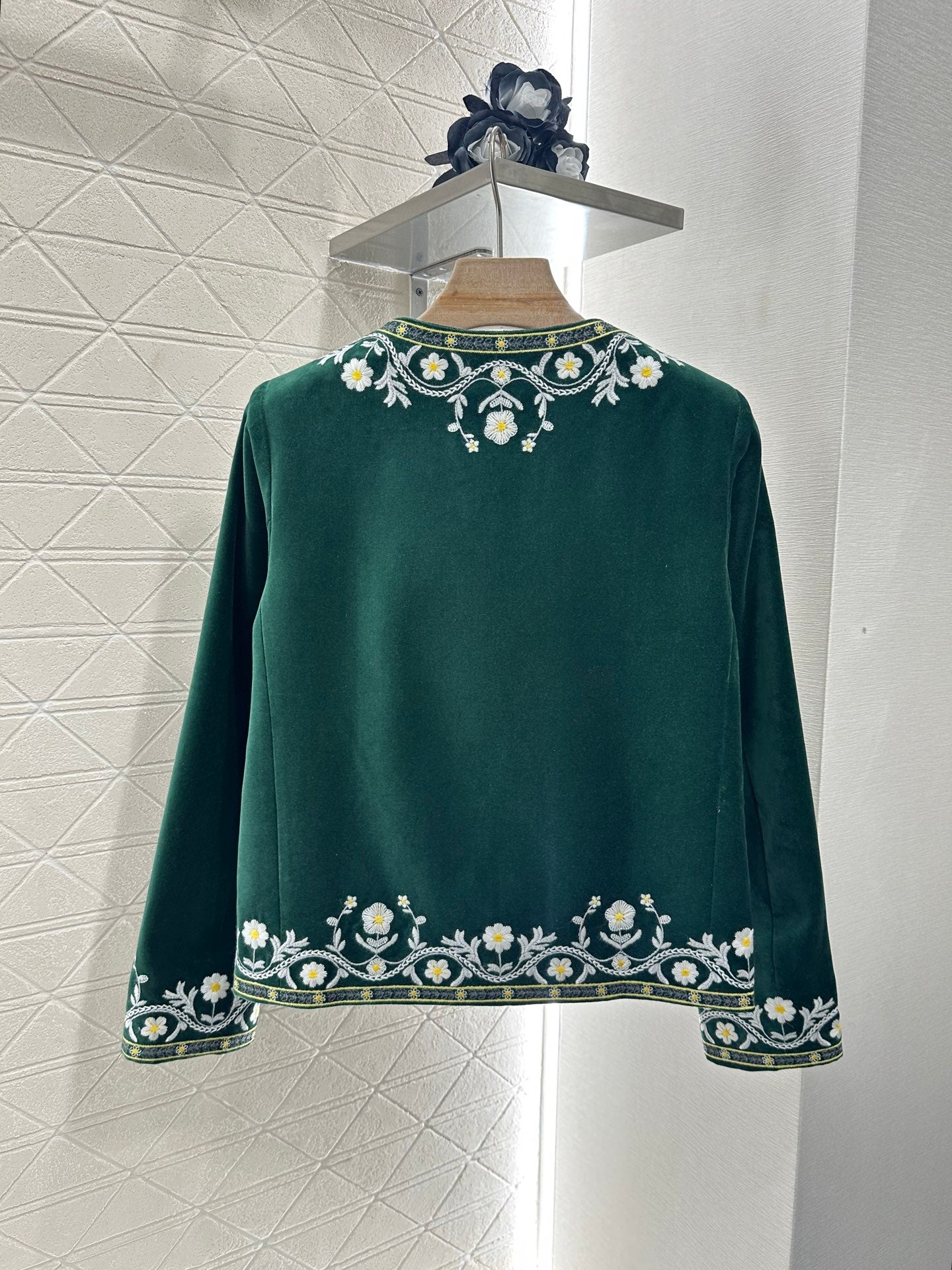 C*♥2025 new product Velvet embroidered jacket