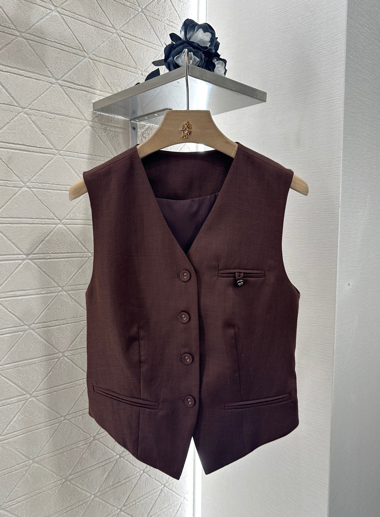 D*♥2025 new product Scarf vest trousers suit