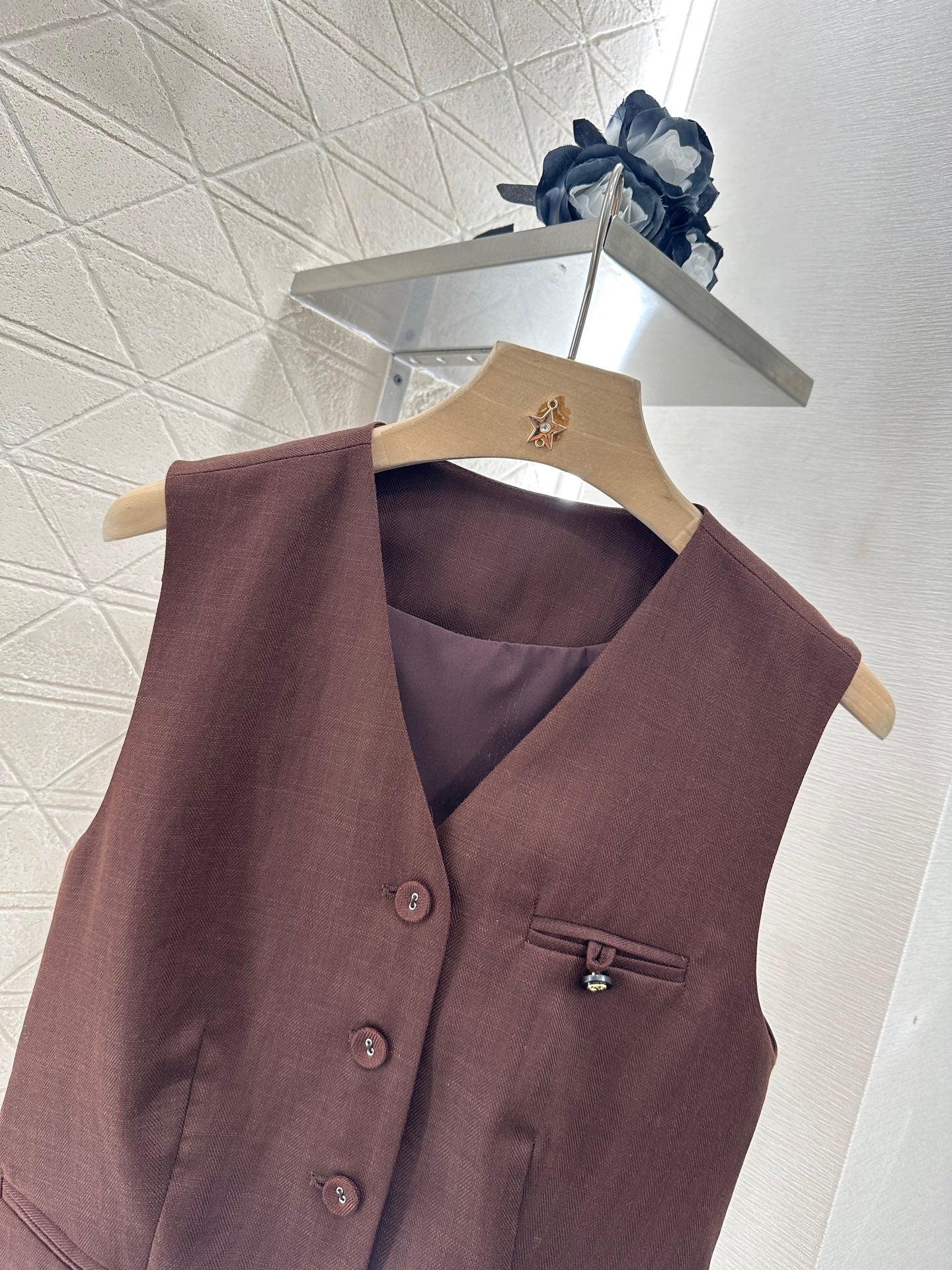 D*♥2025 new product Scarf vest trousers suit