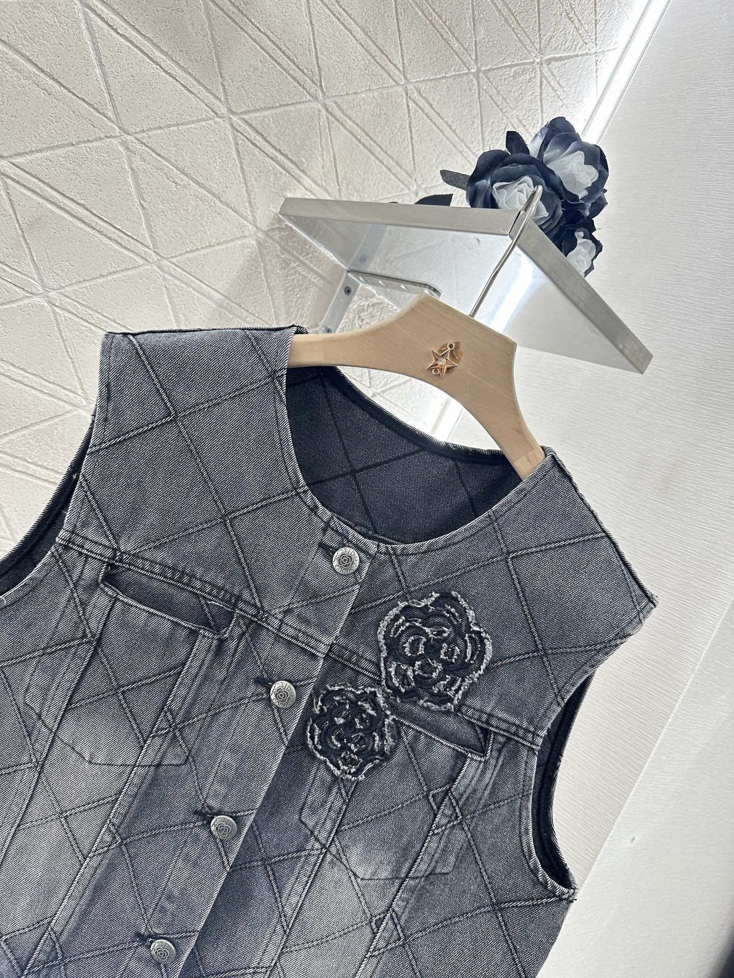 C*♥2025 new products Denim vest and short skirt set