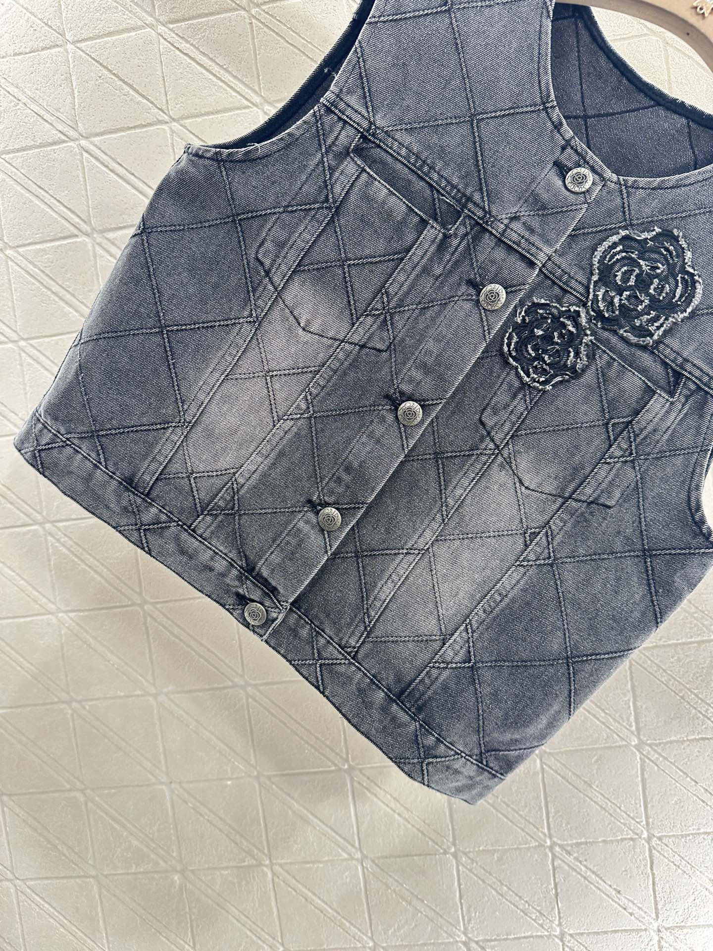 C*♥2025 new products Denim vest and short skirt set