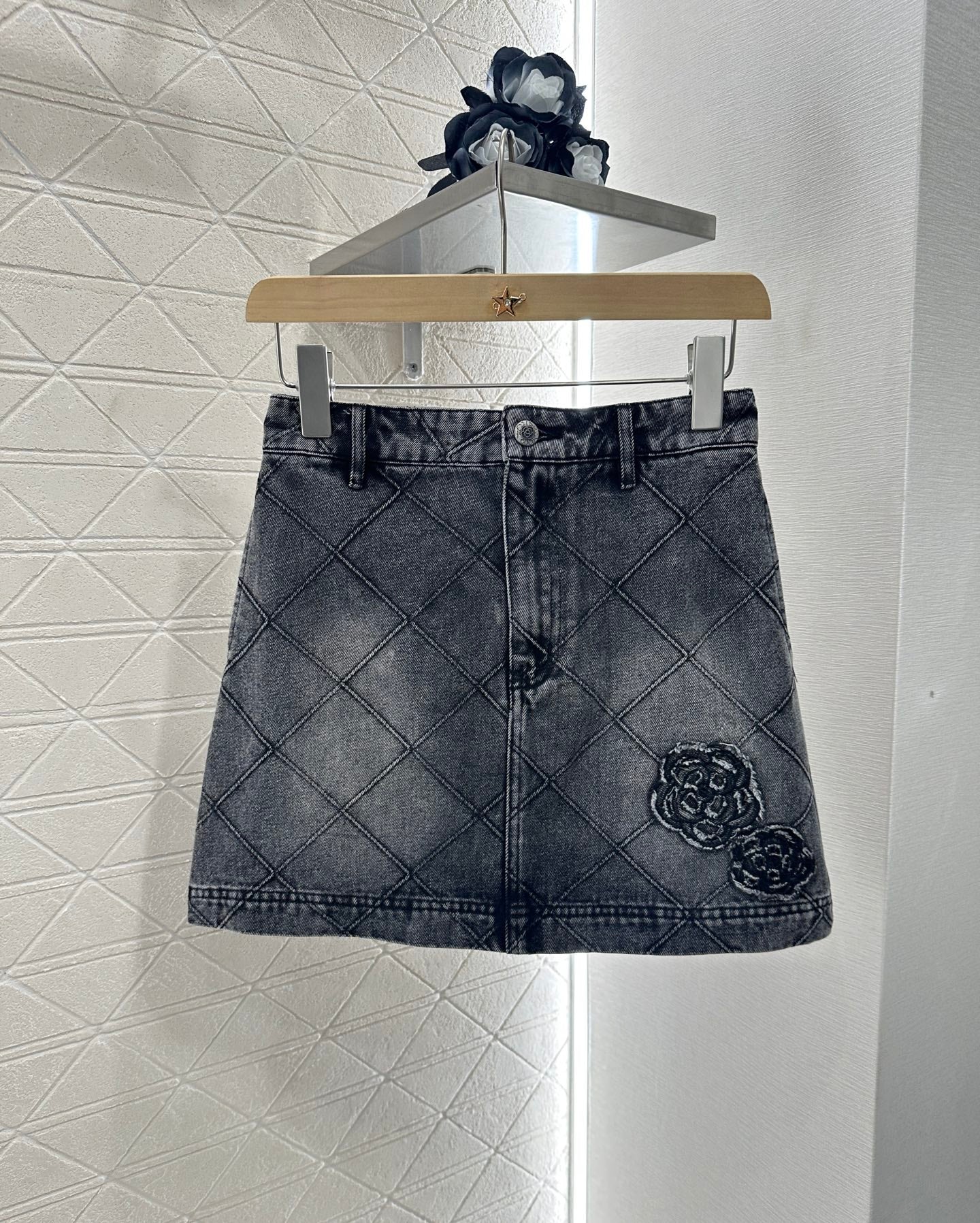 C*♥2025 new products Denim vest and short skirt set